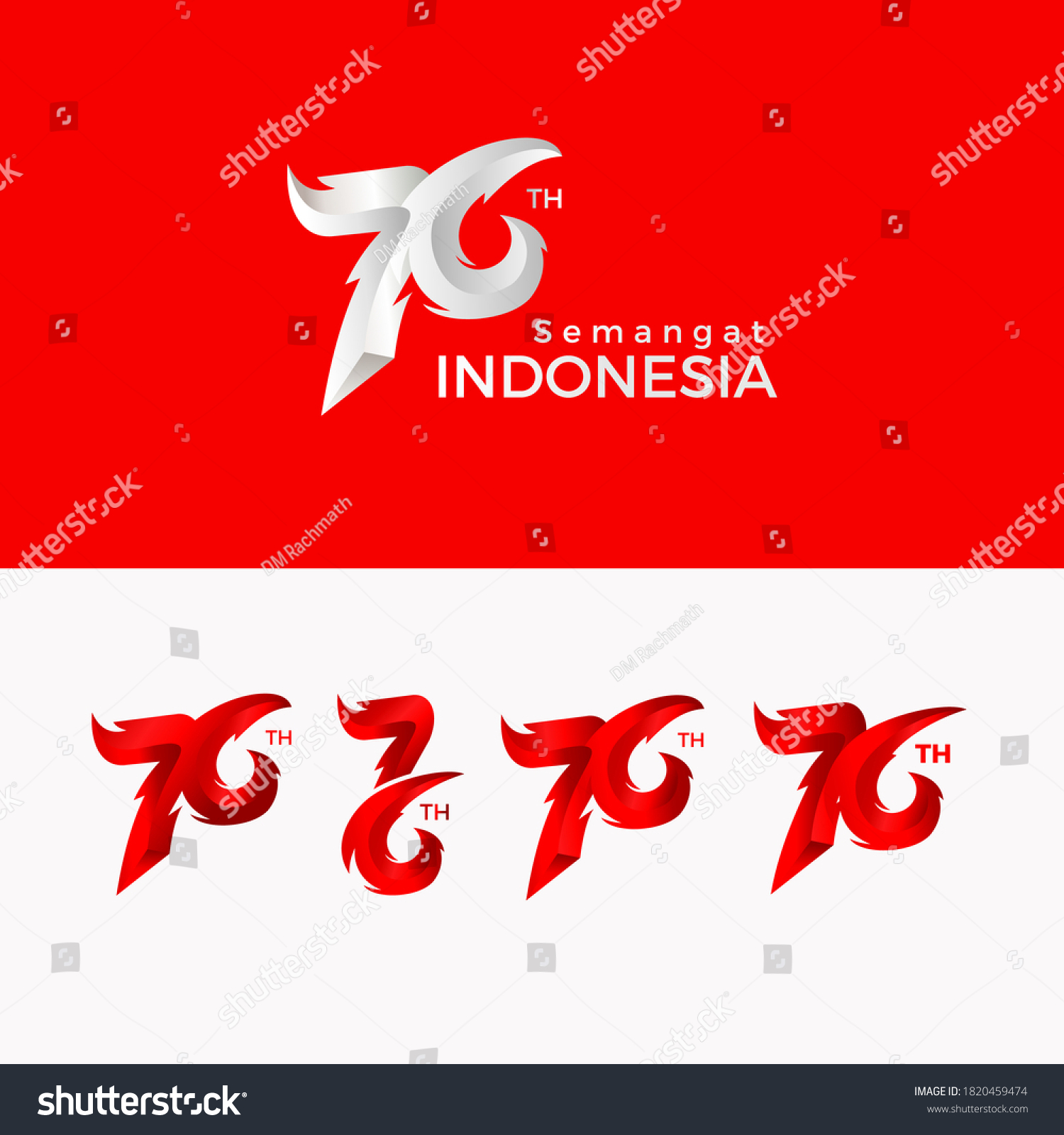 76th Indonesian Independence Day Logo Concept Royalty Free Stock Vector 1820459474 6998