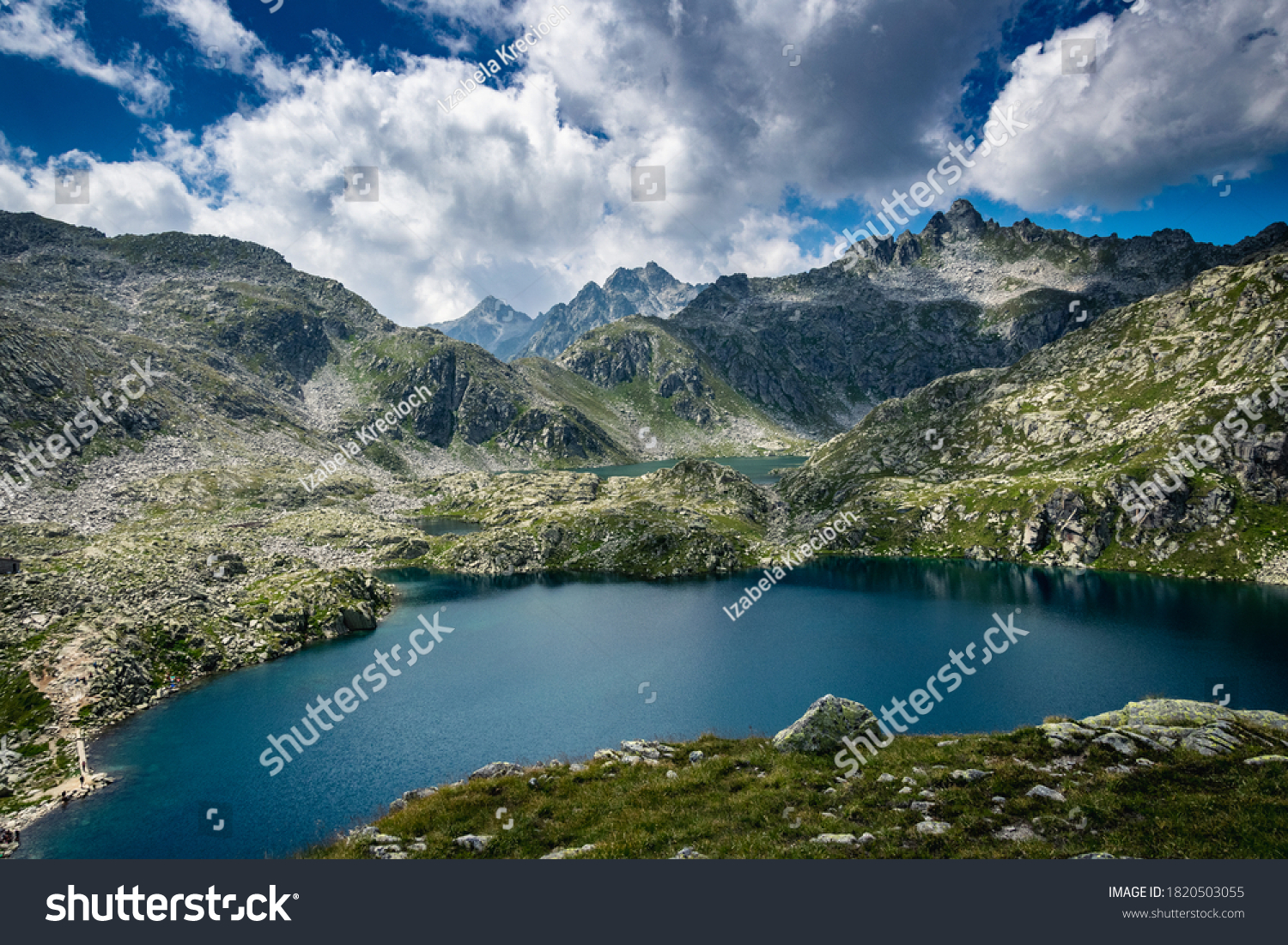 Beautiful lake in Adamello Brenta  Natural Park. Dolomites, Italy.  #1820503055