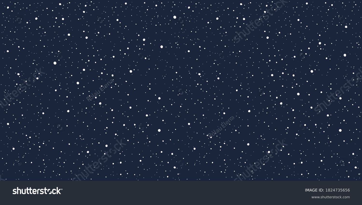 Сosmic, cosmos, night sky, galaxy with tiny dots, stars pattern, starry text background. Elongated rectangle shape. Hand drawn falling snow, dot snowflakes, specks, splash, spray winter texture.  #1824735656