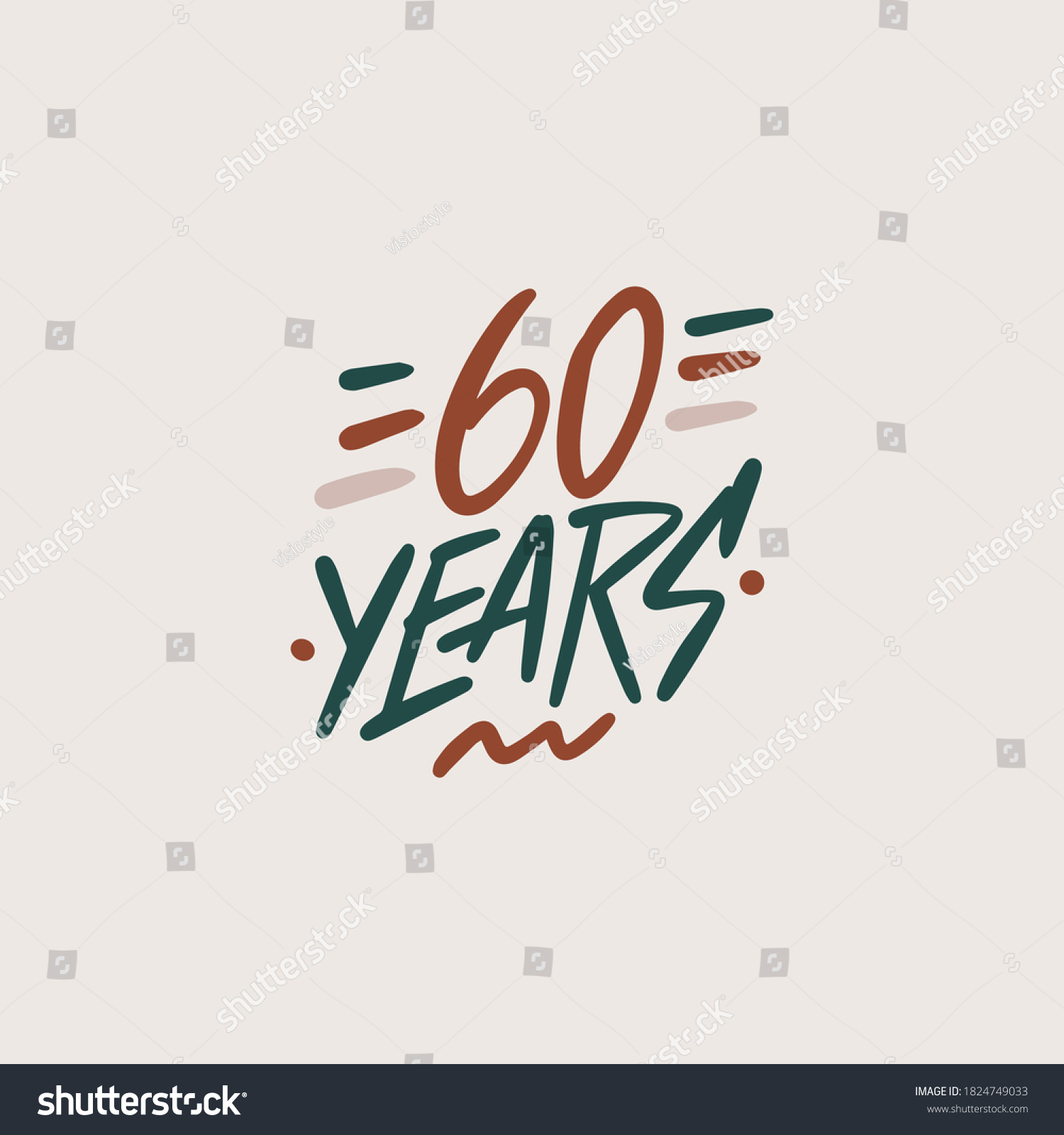 60 years anniversary pictogram vector icon, 60th - Royalty Free Stock ...