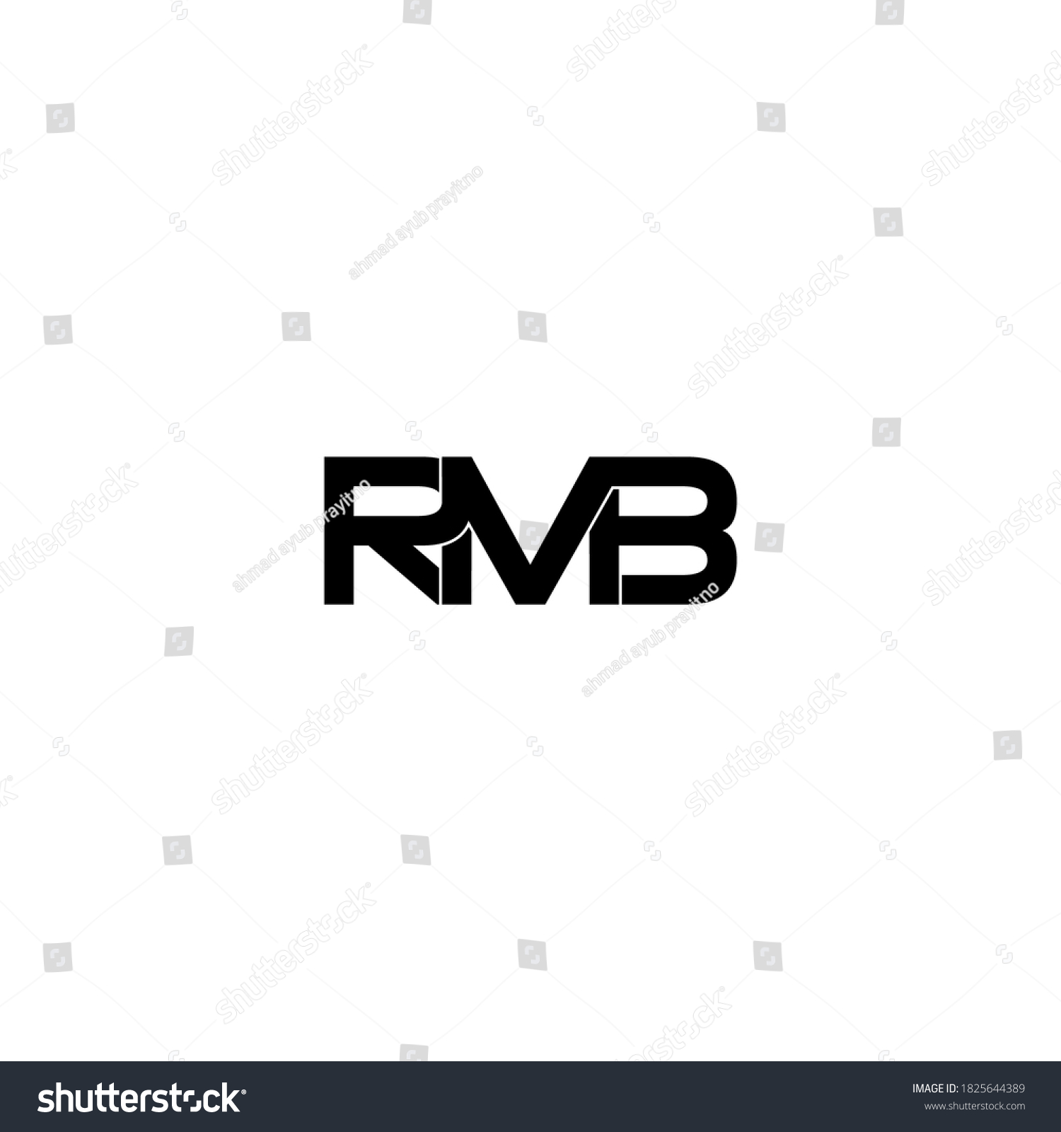 rmb letter original monogram logo design - Royalty Free Stock Vector ...