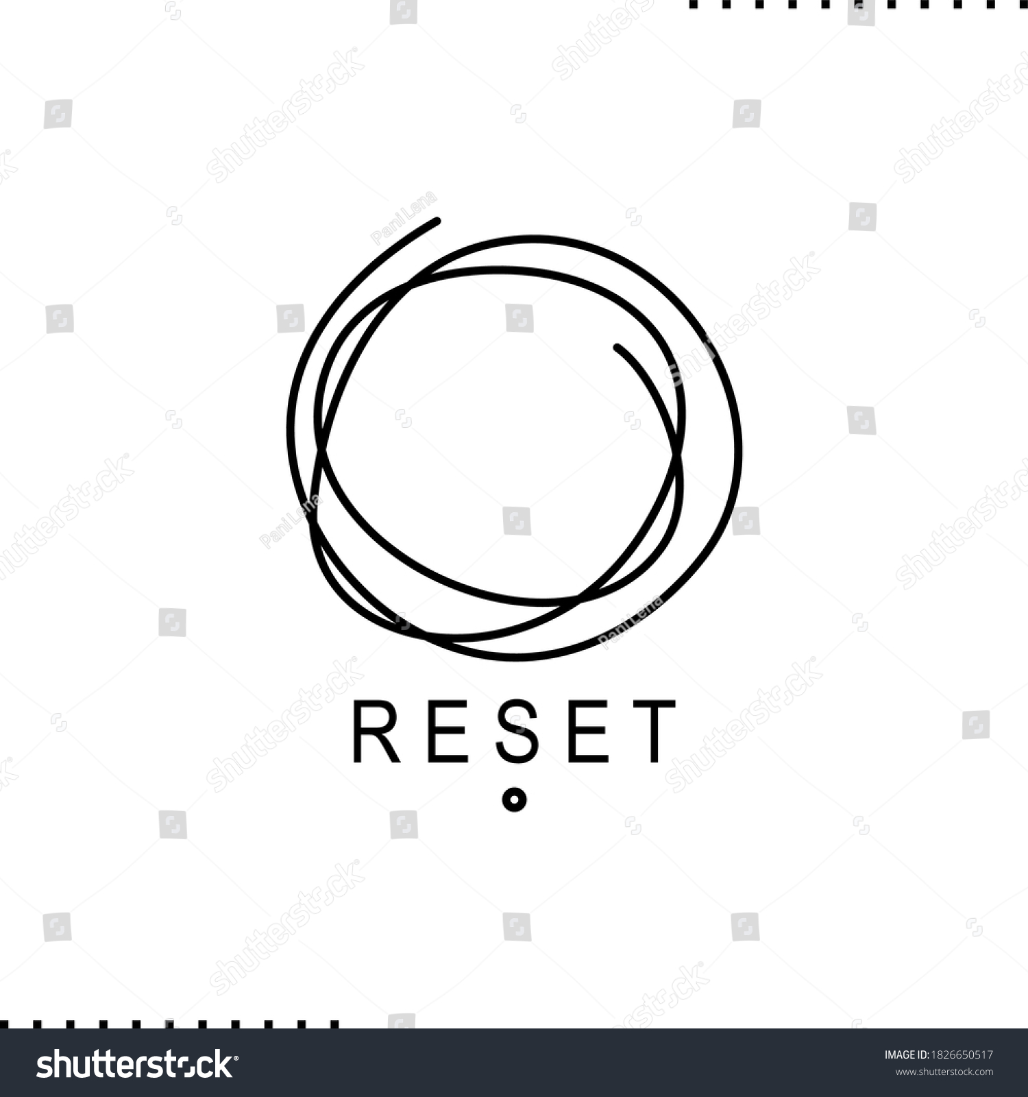 Reset vector vector outline icon. Royalty Free Stock Vector