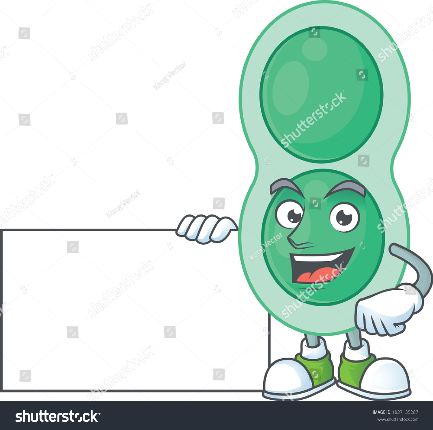 Green Streptococcus Pneumoniae Cartoon Drawing Royalty Free Stock Vector 1827135287