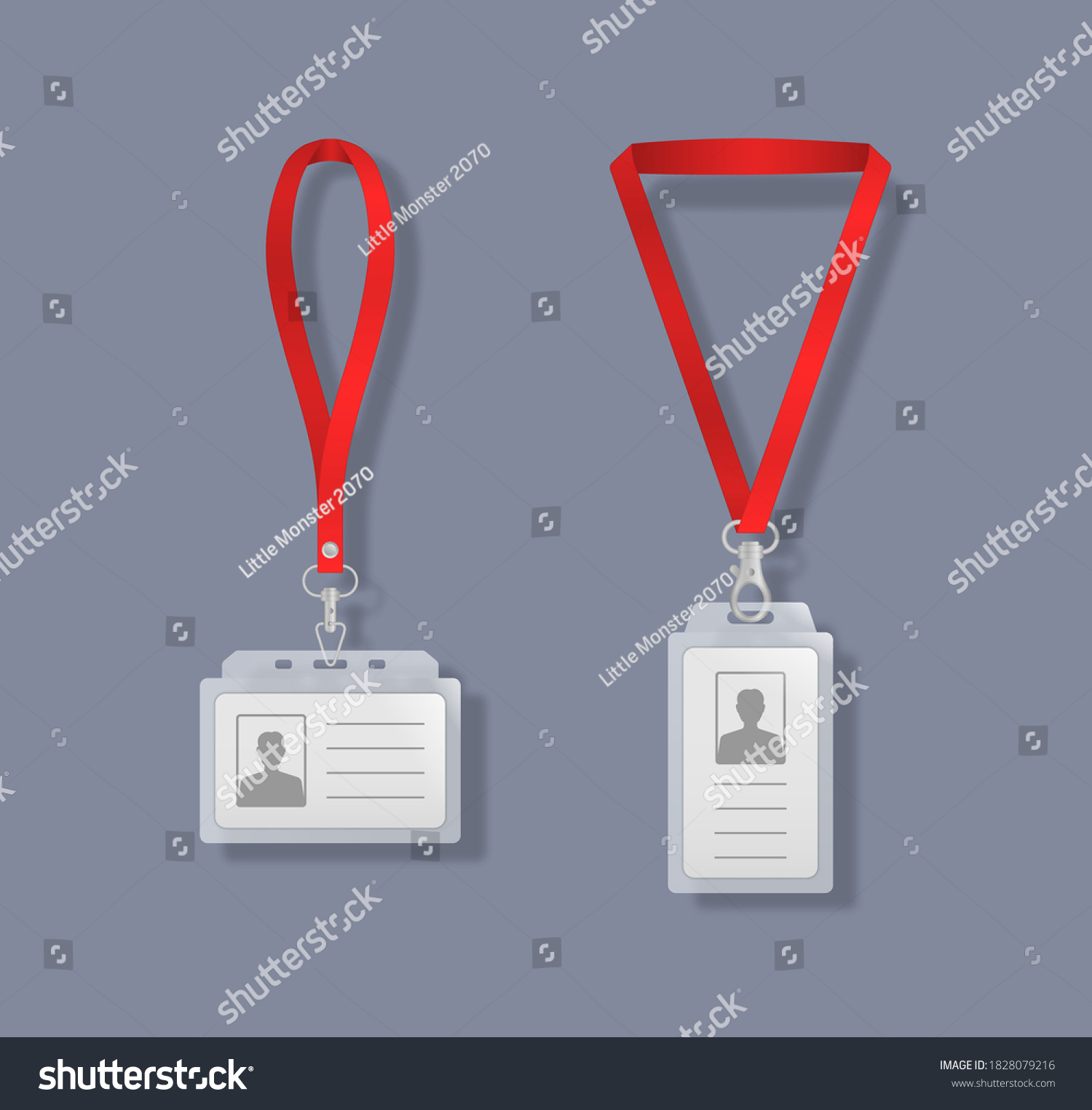 Professional identification card holders with - Royalty Free Stock ...