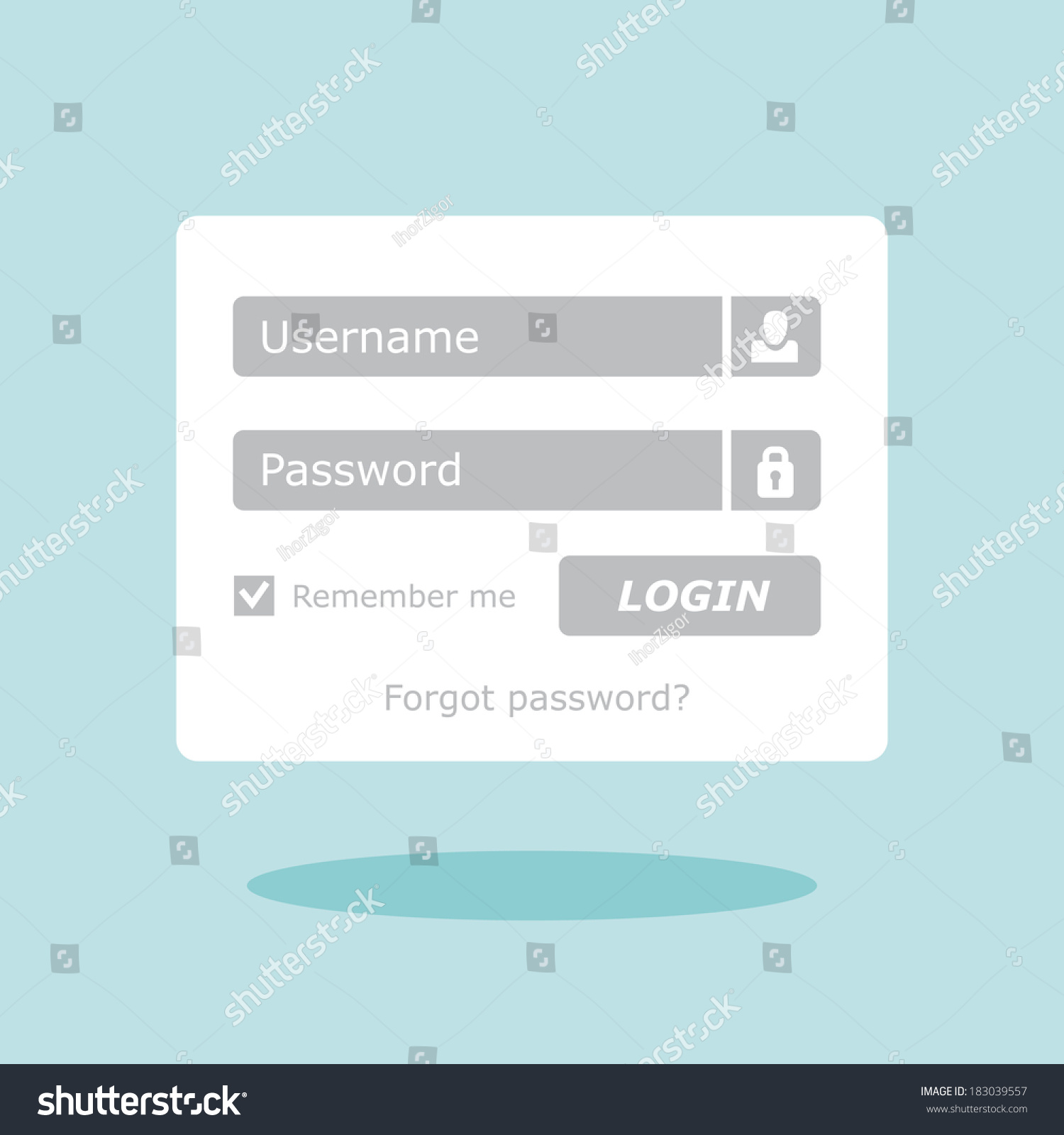 Login Box Royalty Free Stock Vector 183039557 Avopixcom