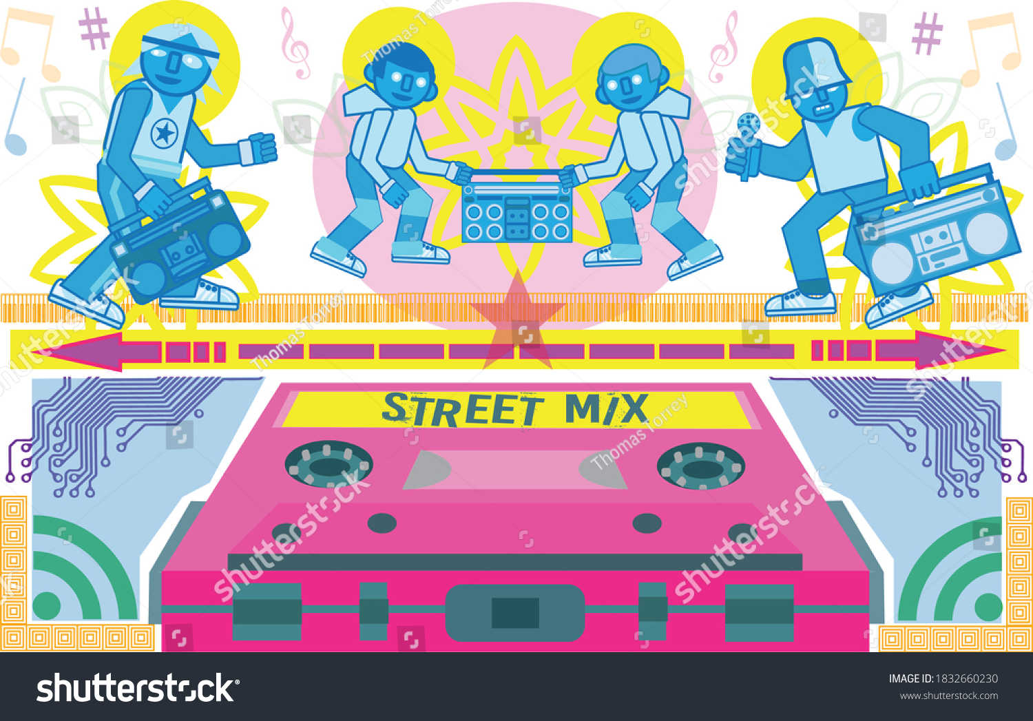 old-school-hip-hop-dancers-holding-boomboxes-royalty-free-stock