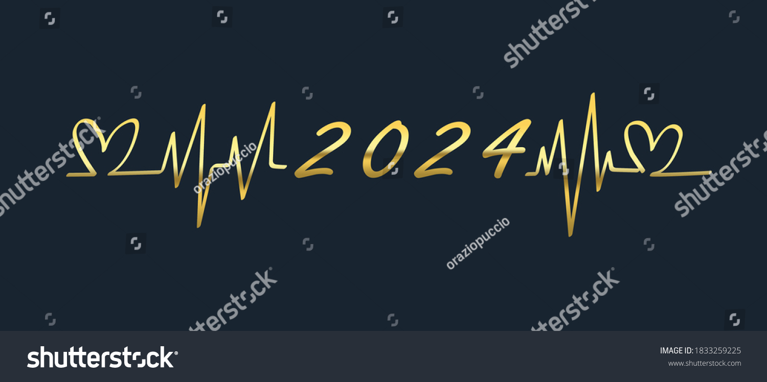 2024, with heart and heart rate Ecg.health - Royalty Free Stock Photo ...