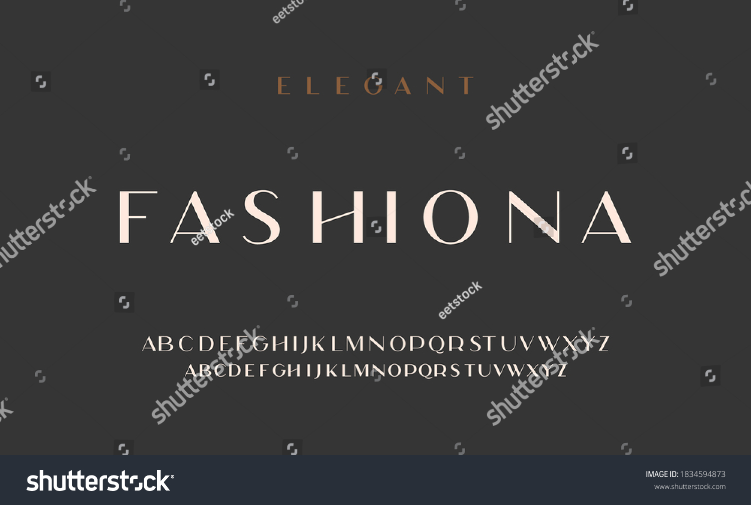 Elegant alphabet letters sans font. classic typography fonts regular uppercase, lowercase. Vector #1834594873