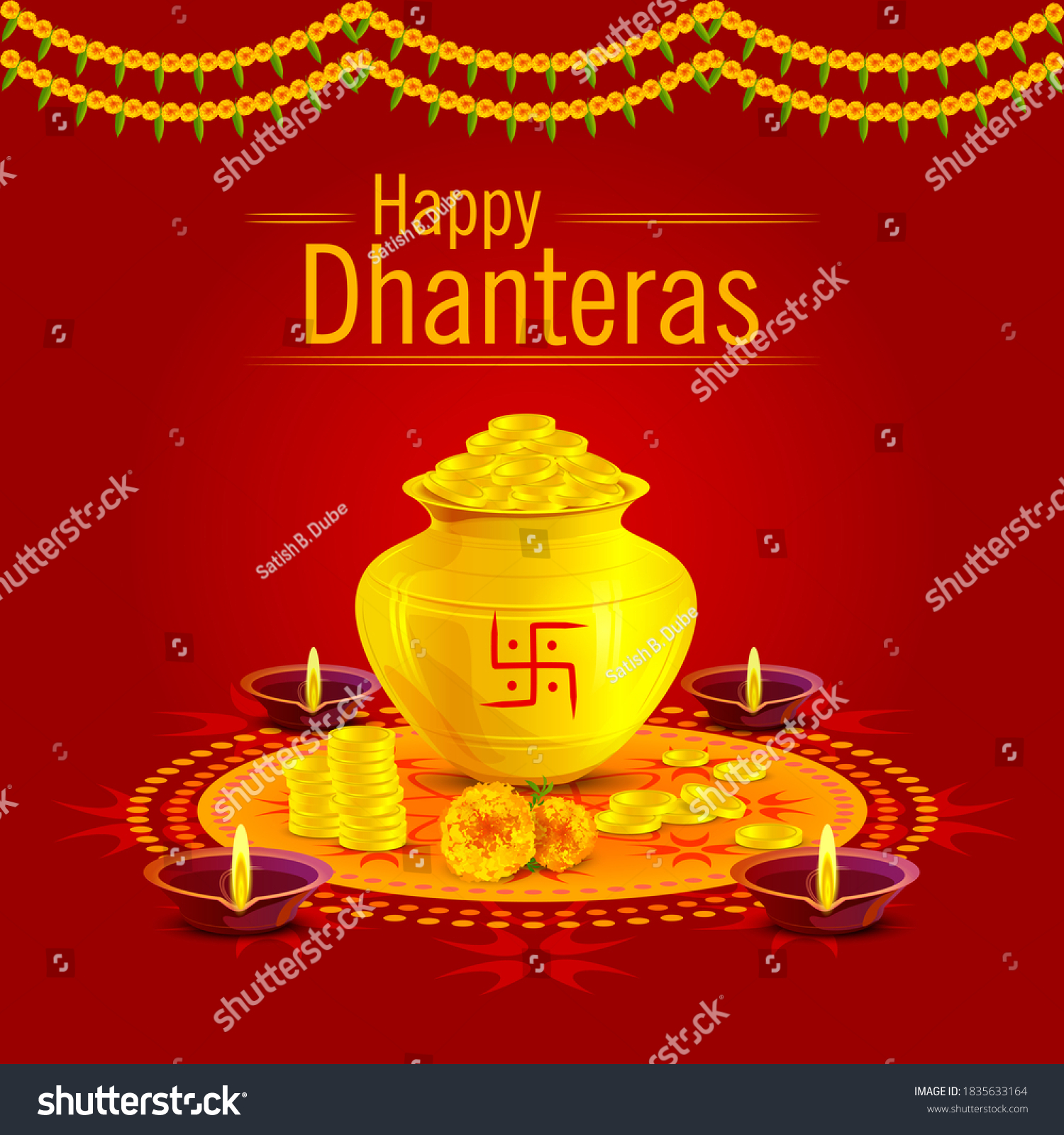 Happy Dhanteras. Happy Dhanteras Background - Royalty Free Stock Photo ...