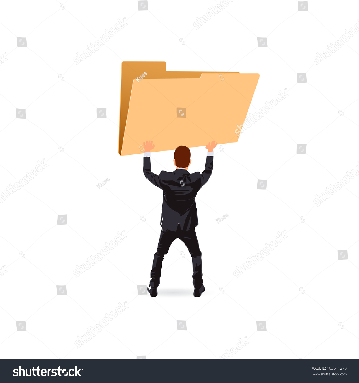 man with a folder - Royalty Free Stock Vector 183641270 - Avopix.com