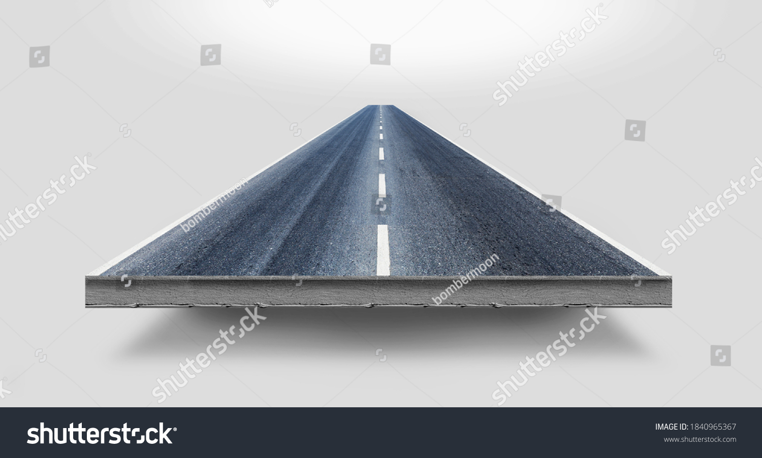 Cross section image of road. #1840965367