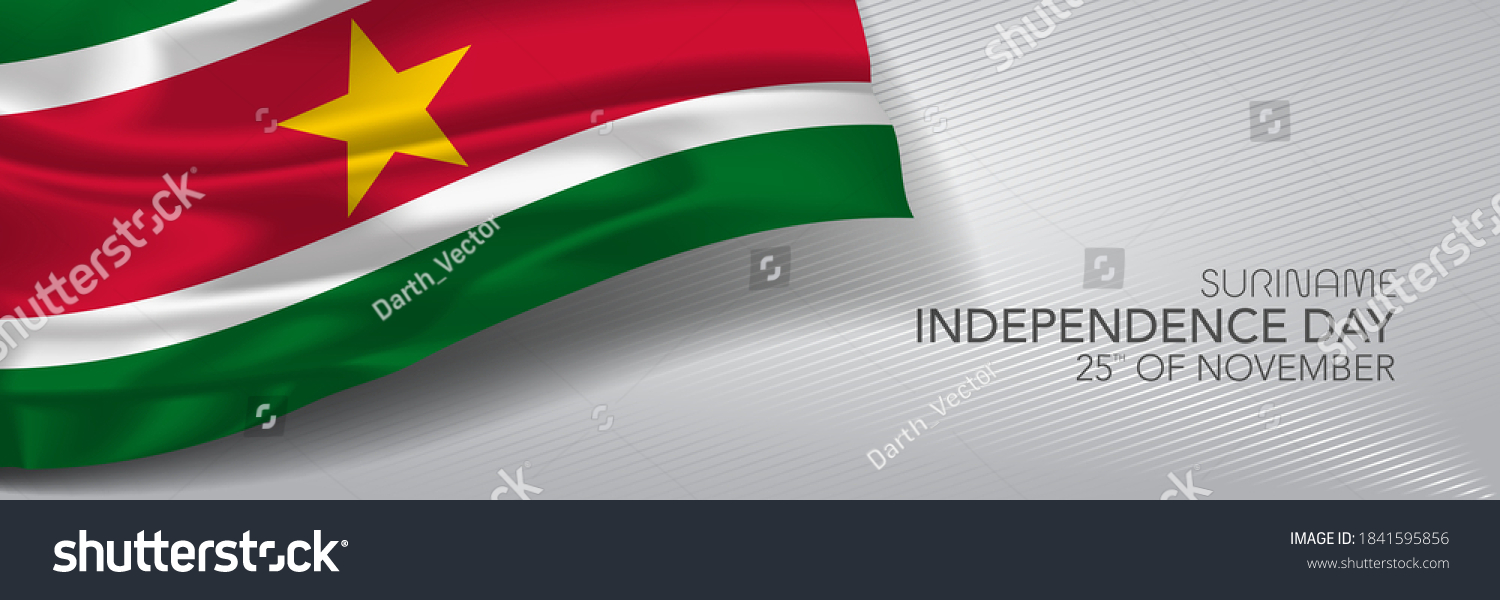 Suriname independence day vector banner, - Royalty Free Stock Vector ...