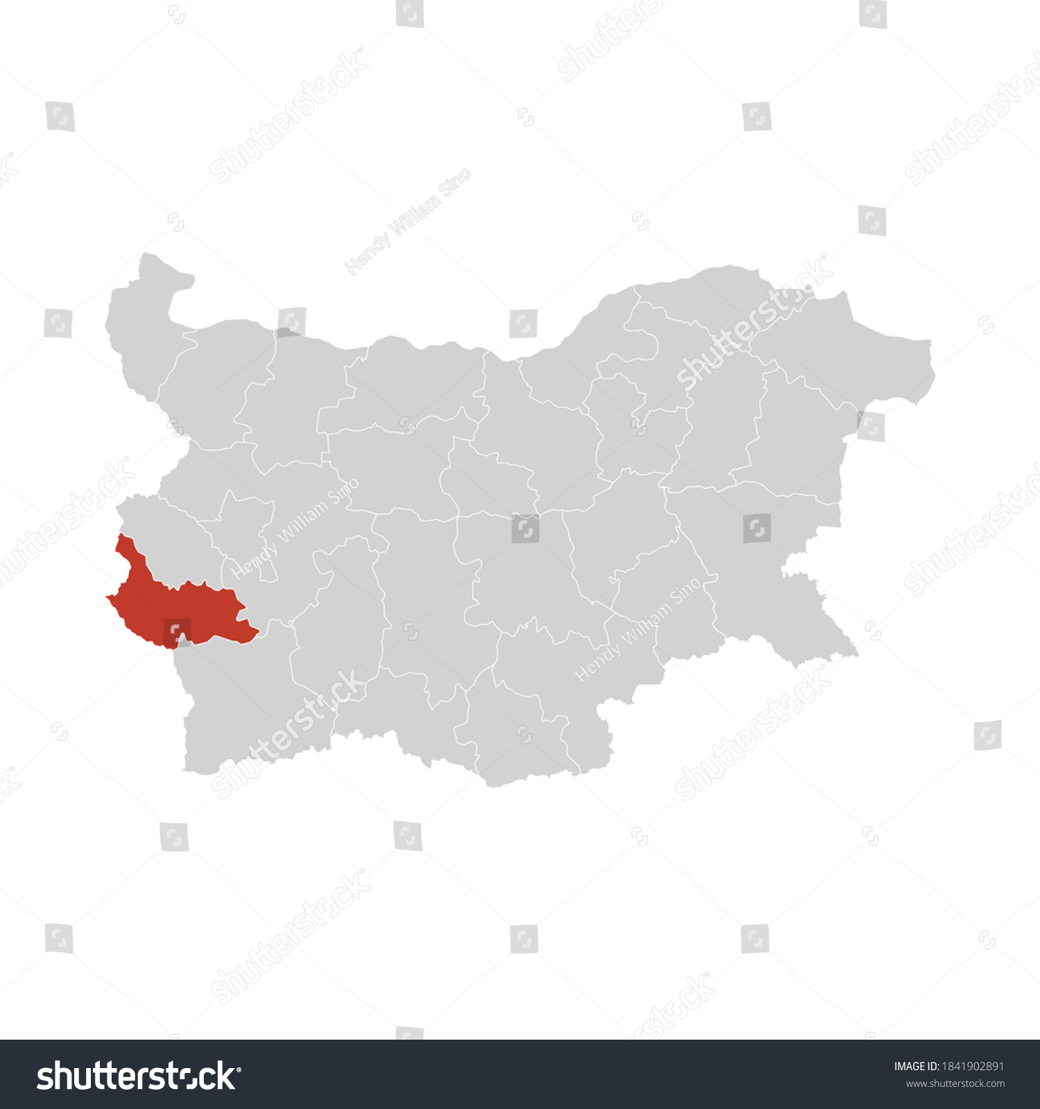 Kyustendil Highlighted on Bulgaria Map Eps 10 - Royalty Free Stock ...