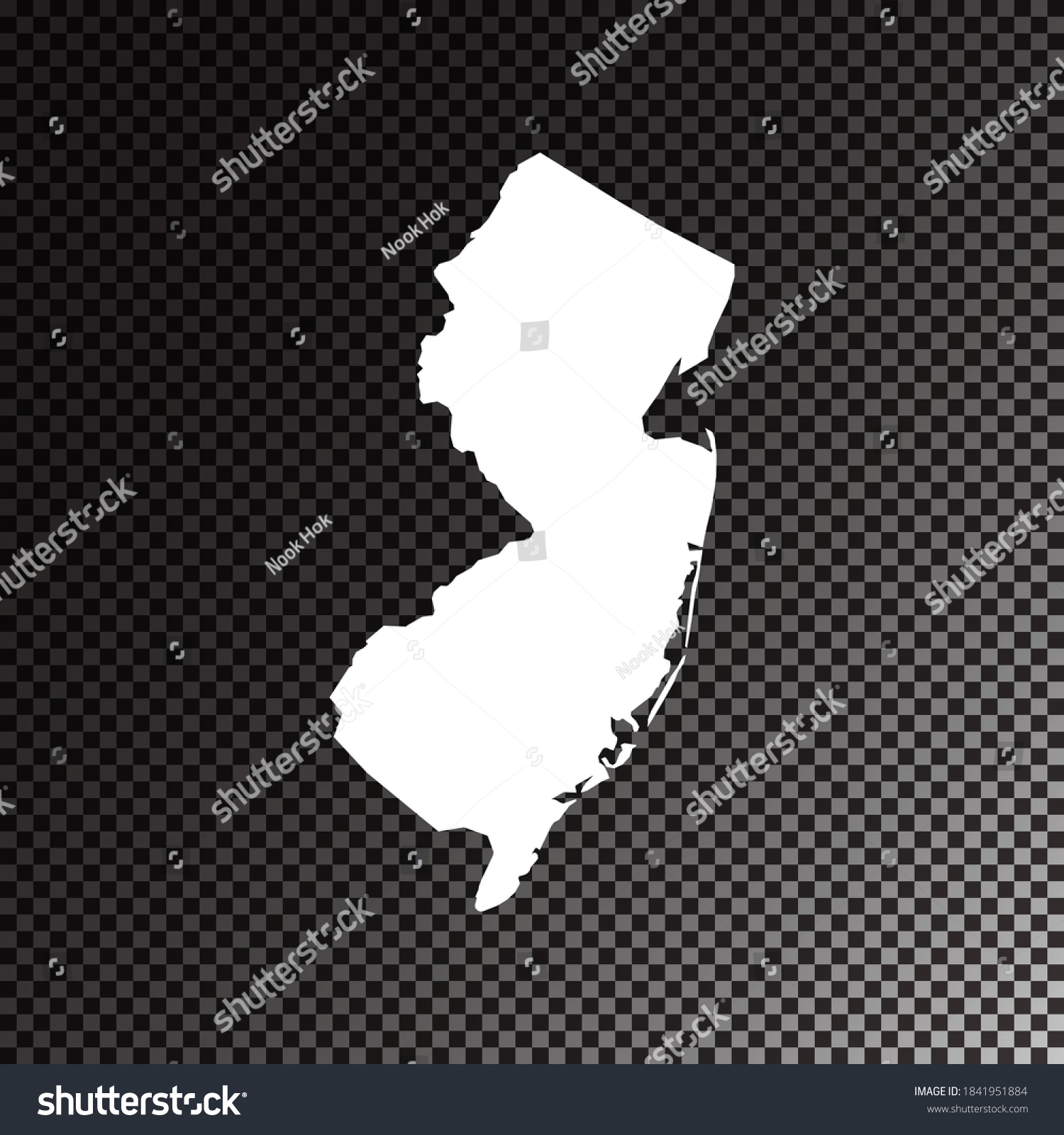 Transparent vector black map of New Jersey - Royalty Free Stock Vector ...