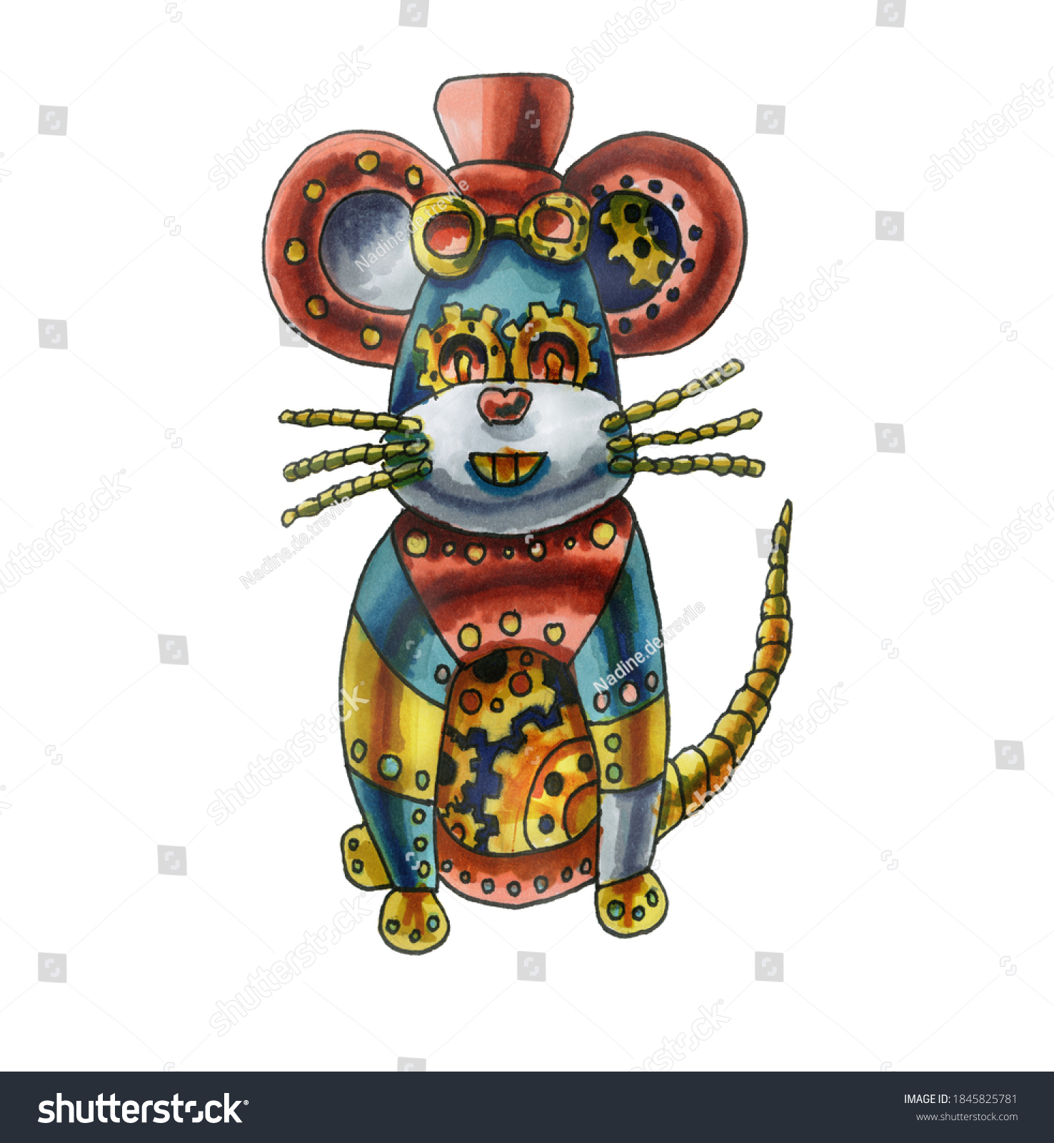 Rat, the Chinese zodiac symbol of the new year - Royalty Free Stock ...