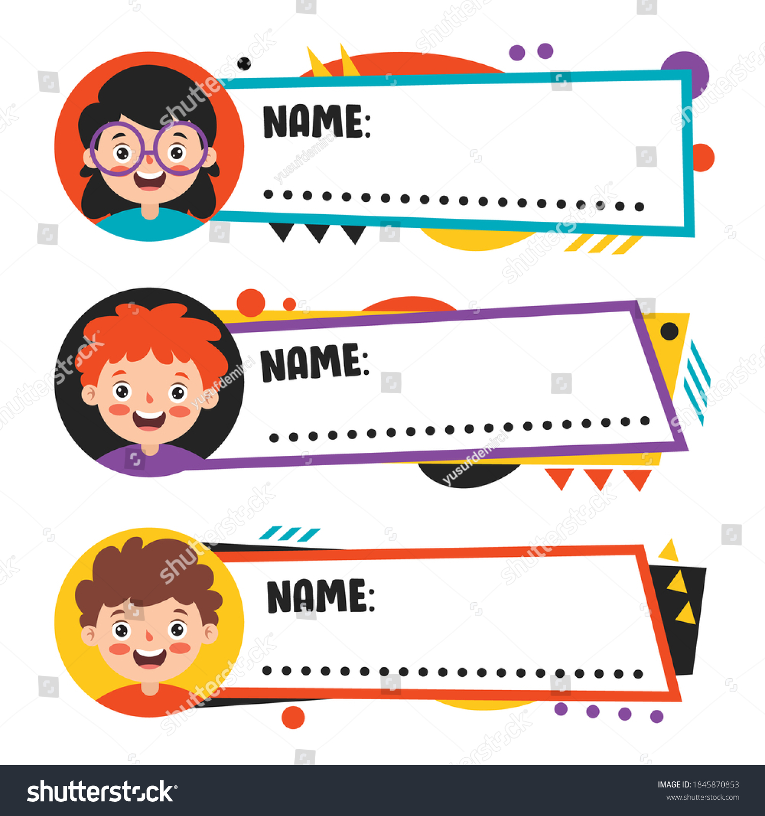 Name Tags For School Children #1845870853