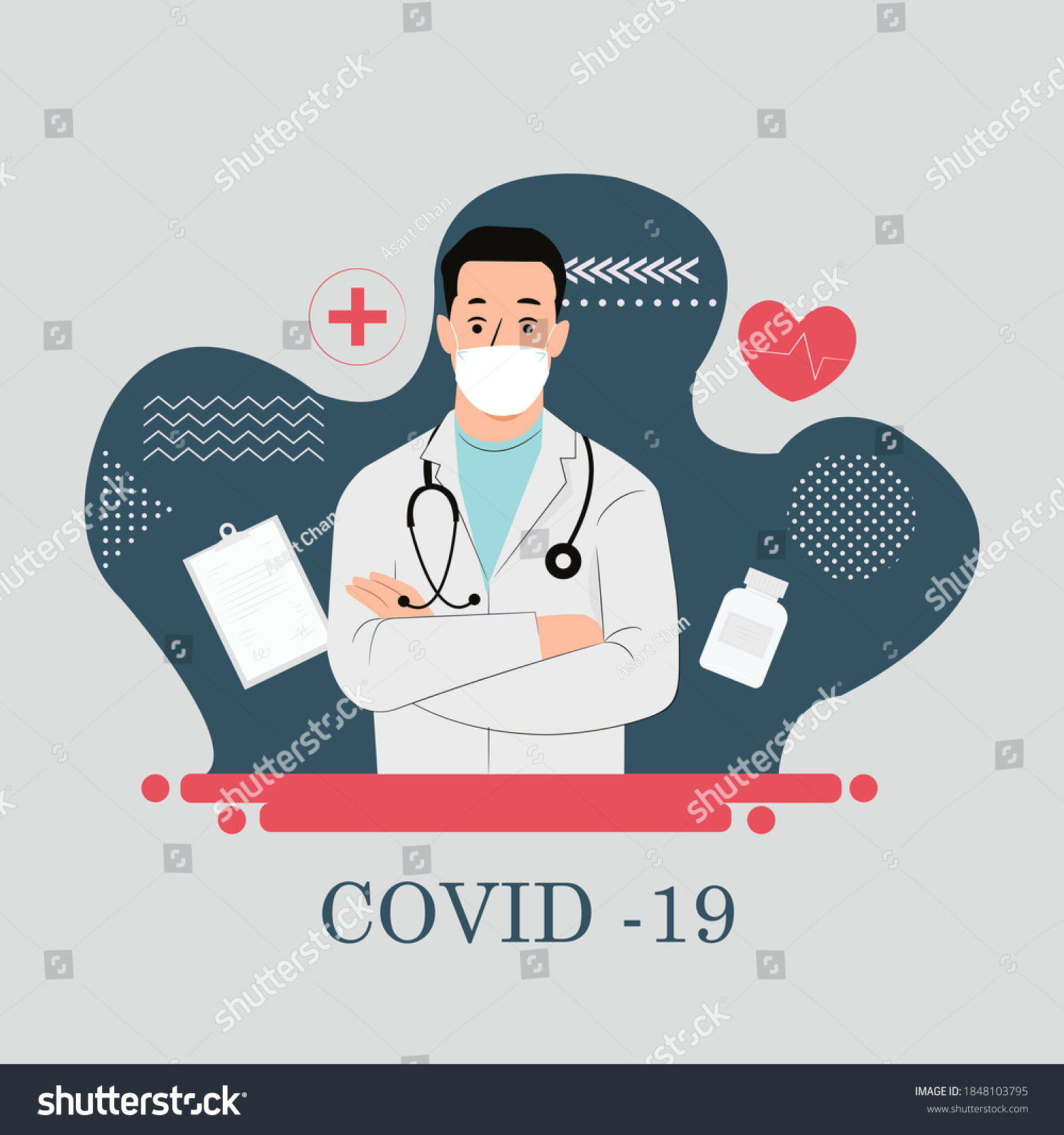 Medical professionals appreciation concept - Royalty Free Stock Vector ...