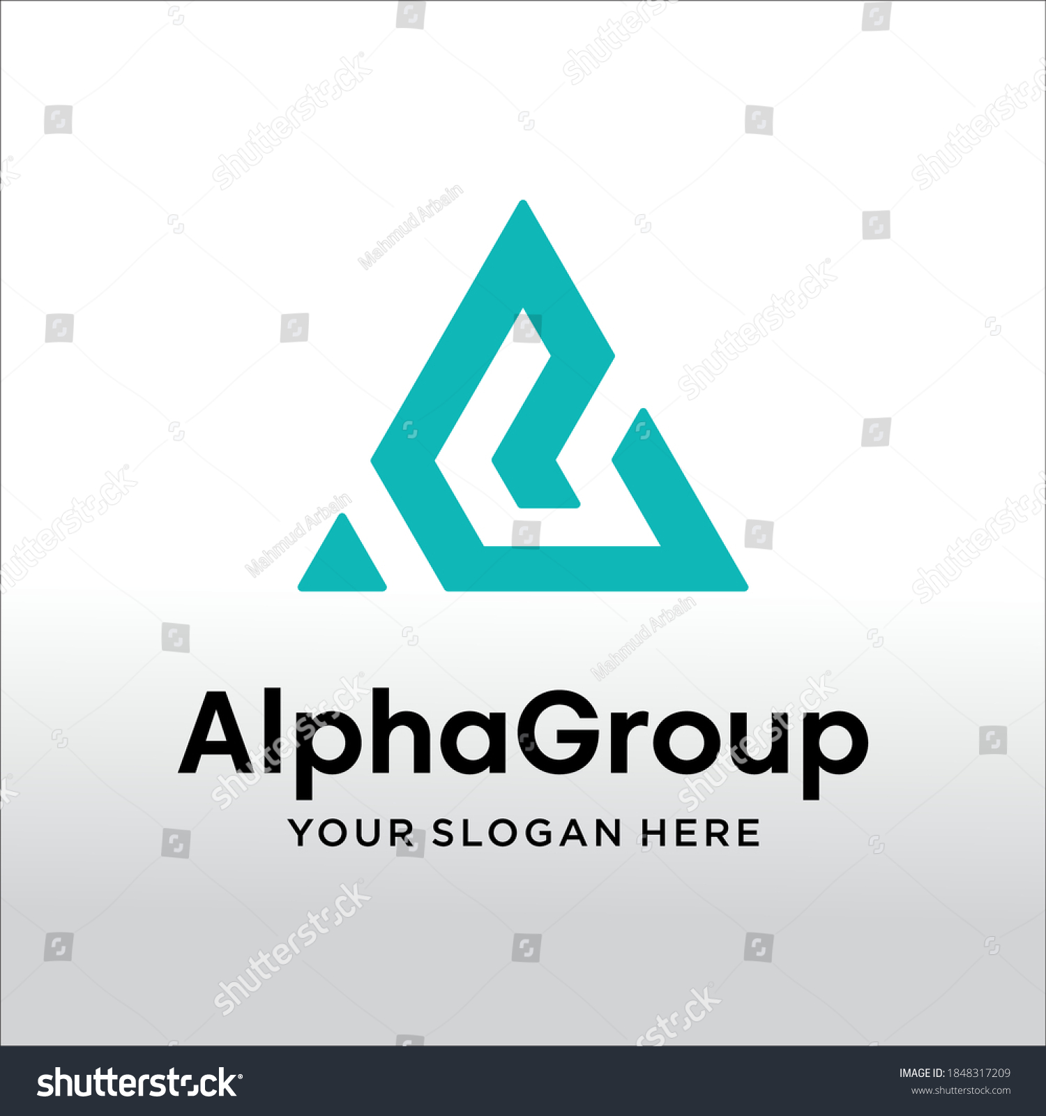alpha group letter ag logo design - Royalty Free Stock Vector ...