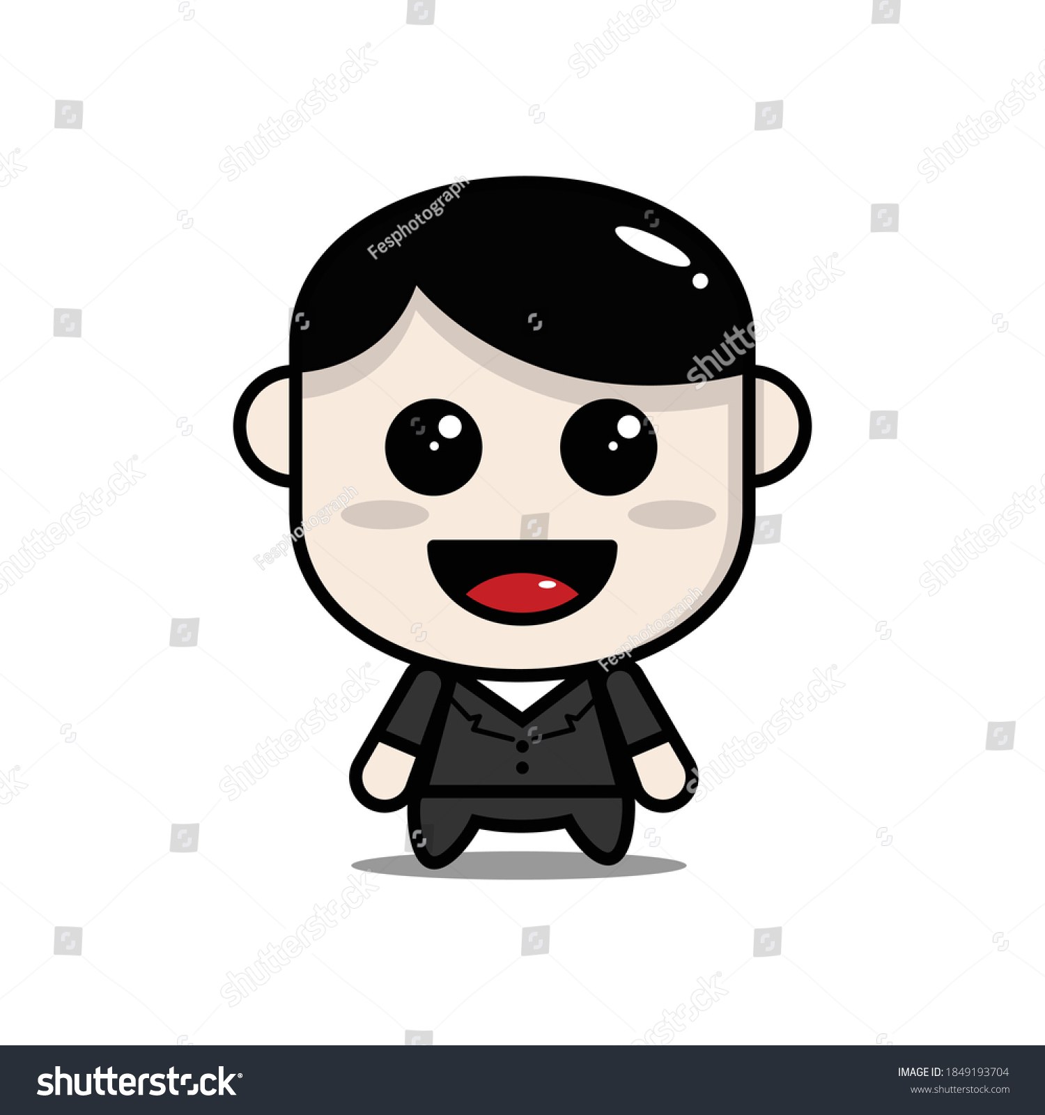 vector of cute boy in suit - Royalty Free Stock Vector 1849193704 ...