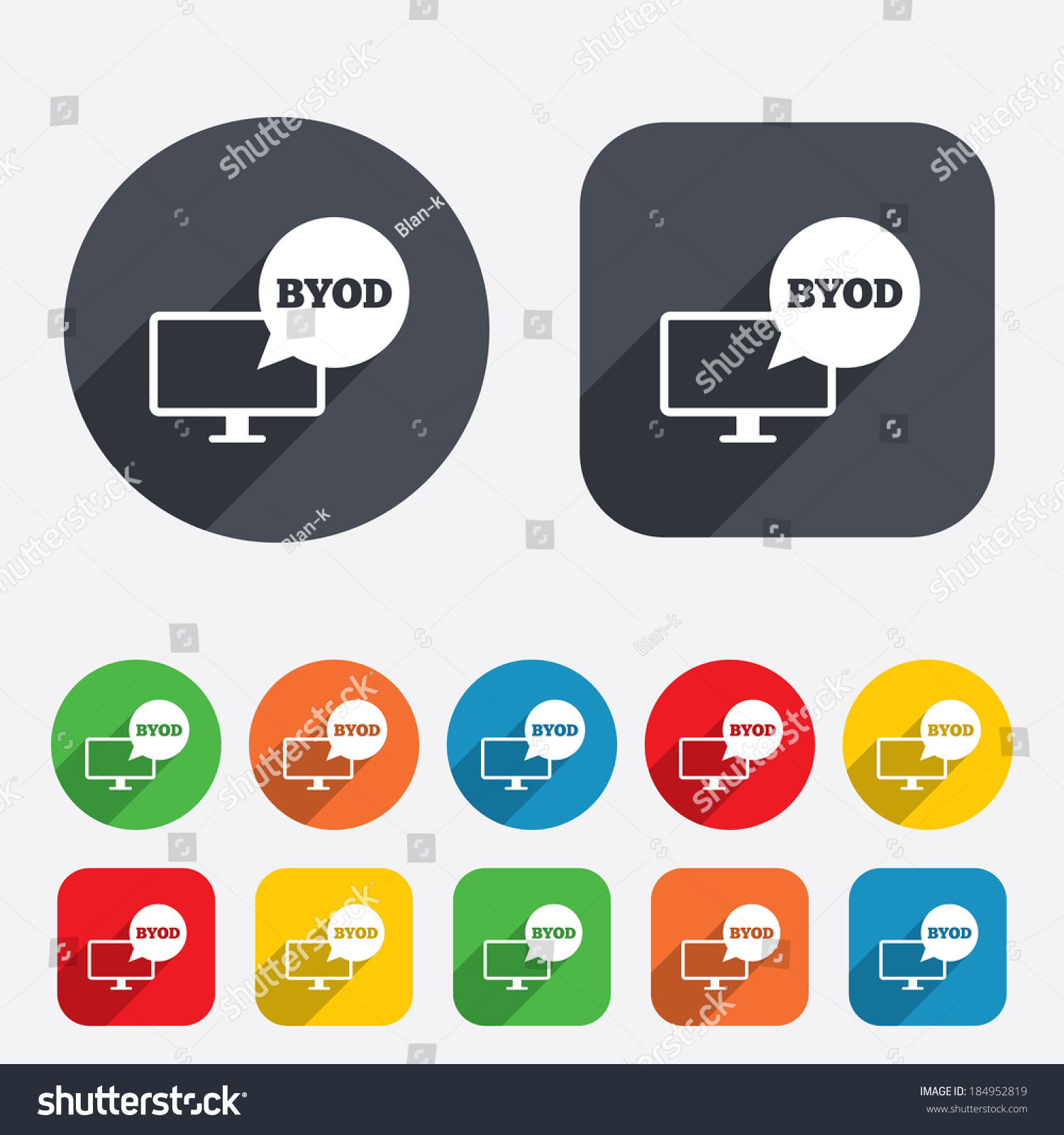 BYOD Sign Icon. Bring Your Own Device Symbol. - Royalty Free Stock ...