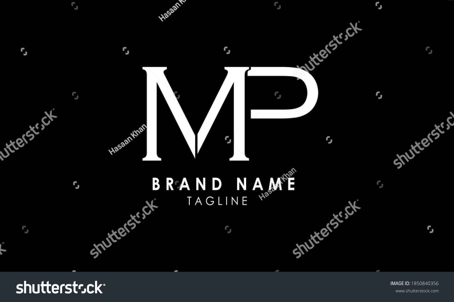 Alphabet letters Initials Monogram logo MP, MP, - Royalty Free Stock ...