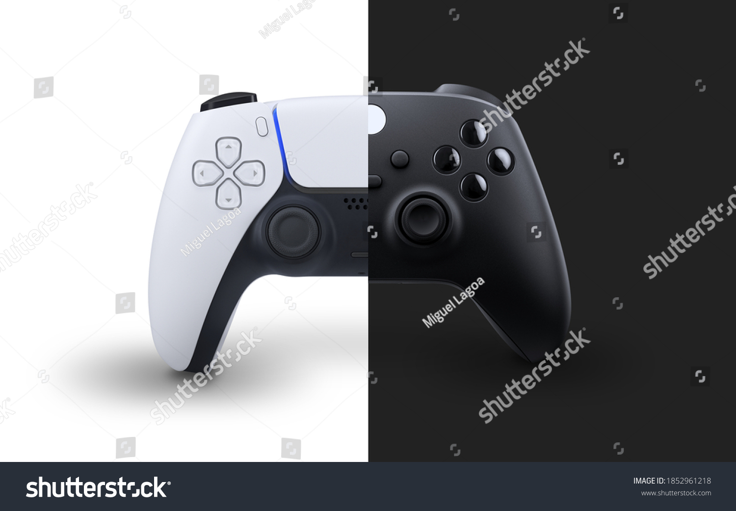White and black Next Gen controllers  #1852961218