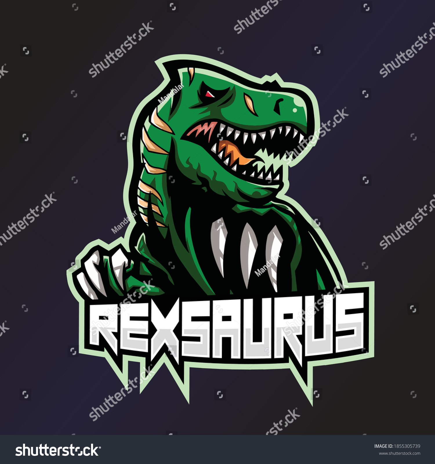 Rexsaurus Esports Logo. Dinosaur Logo. Esport - Royalty Free Stock ...