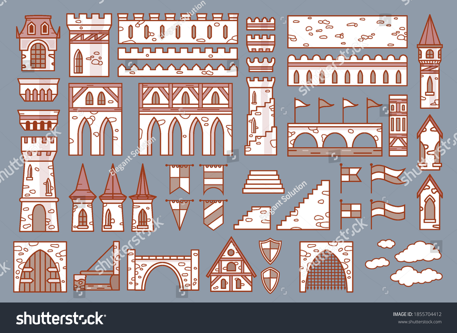 Castle Constructor, Fortress And Medieval Palace - Royalty Free Stock ...