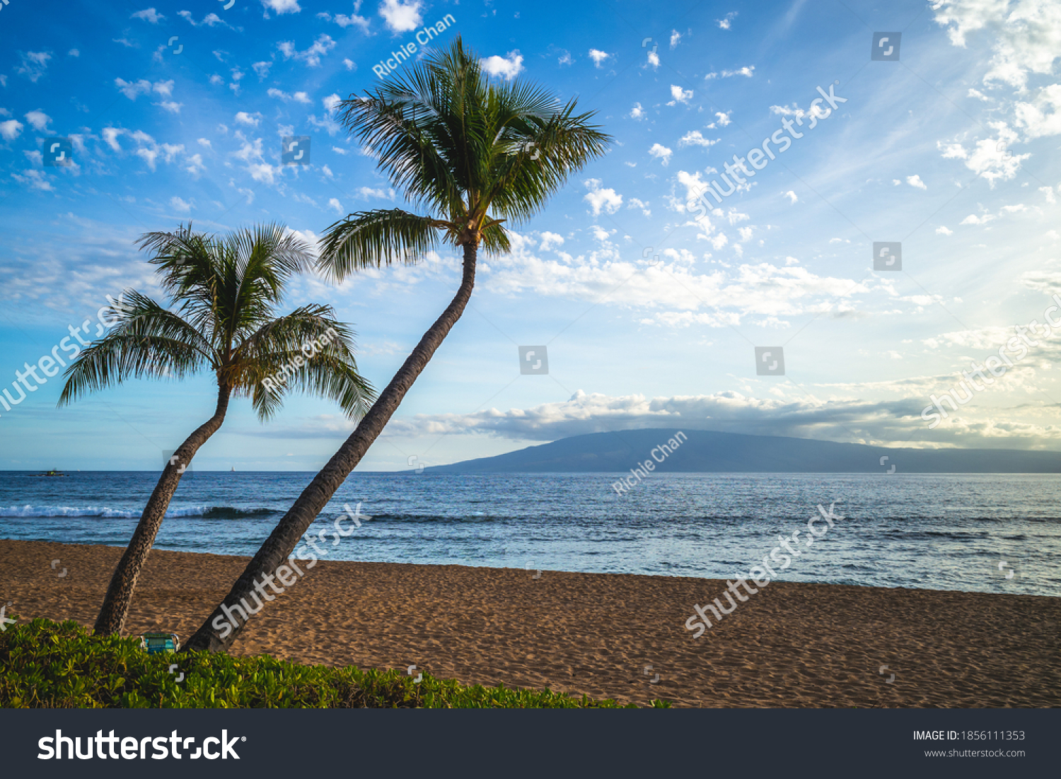 scenery at kaanapali beach in maui island, hawaii #1856111353