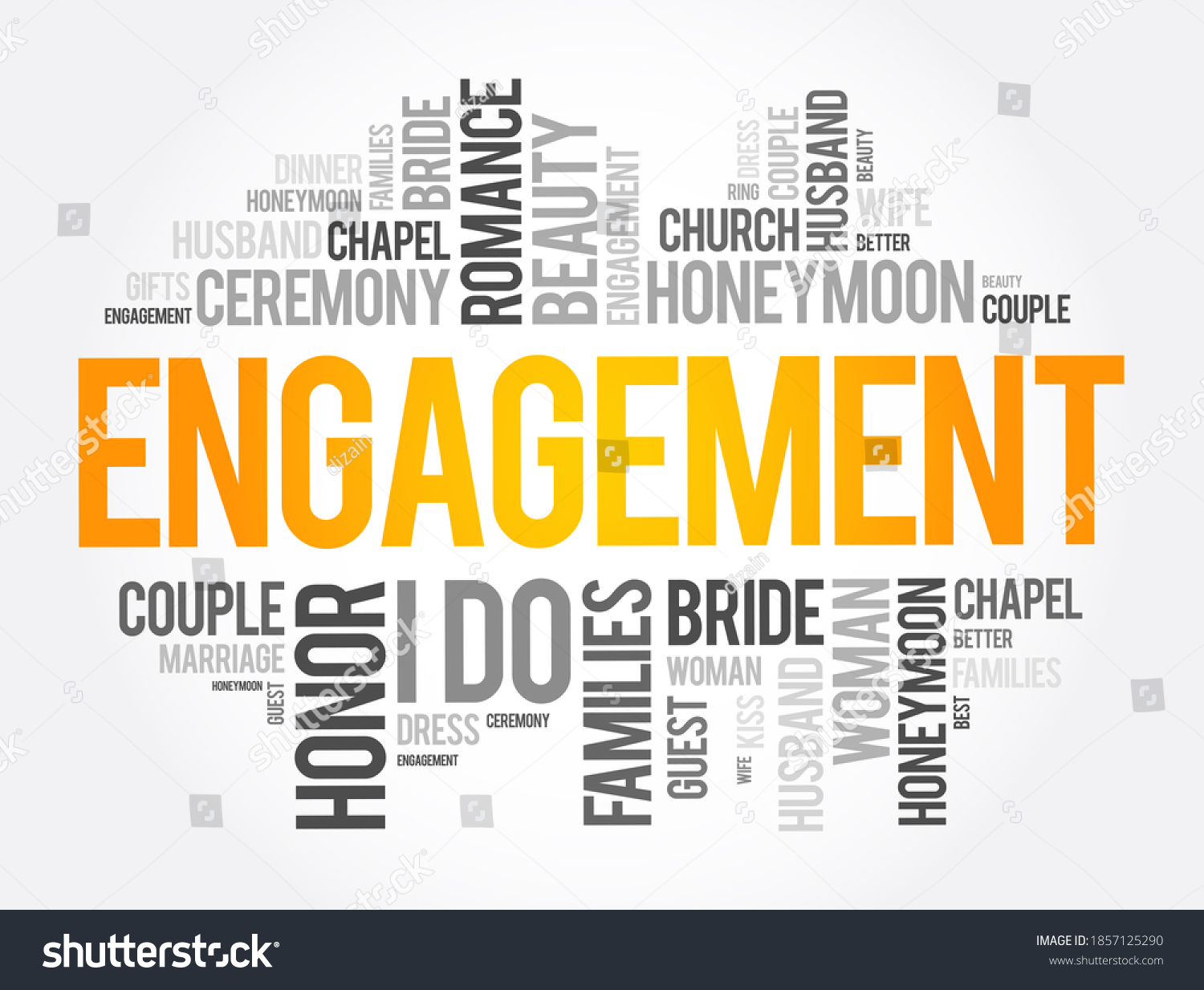 Engagement word cloud collage, concept - Royalty Free Stock Photo ...