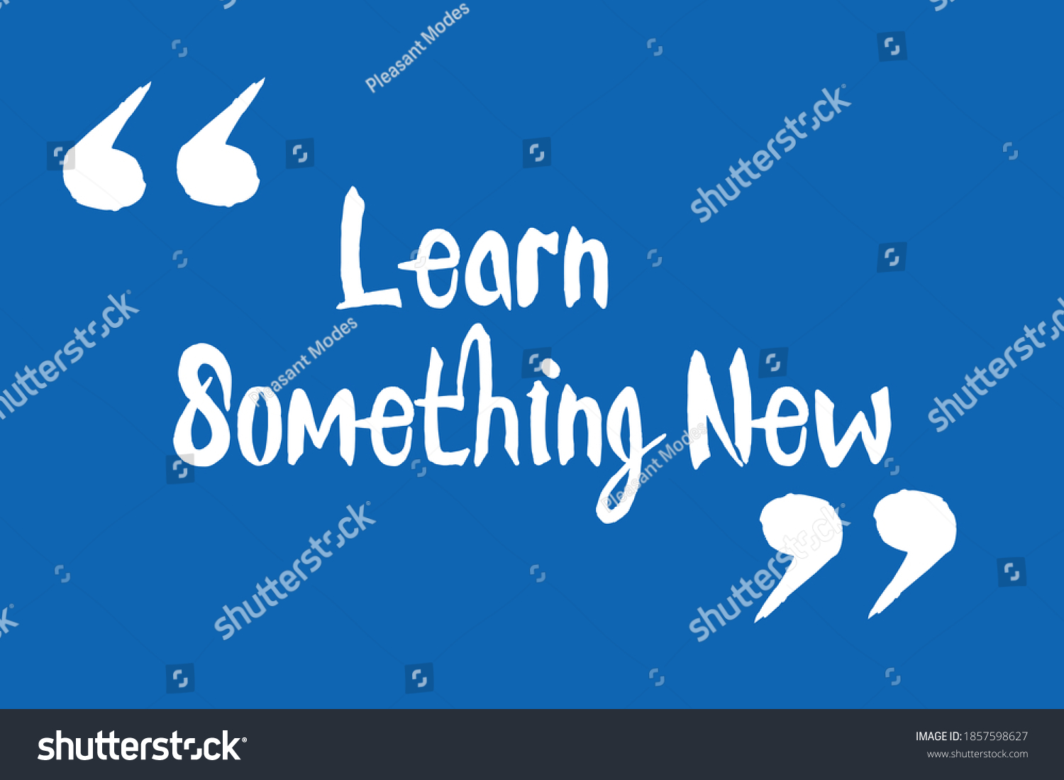 Learn Something New Cursive Calligraphy White Royalty Free Stock Vector 1857598627 