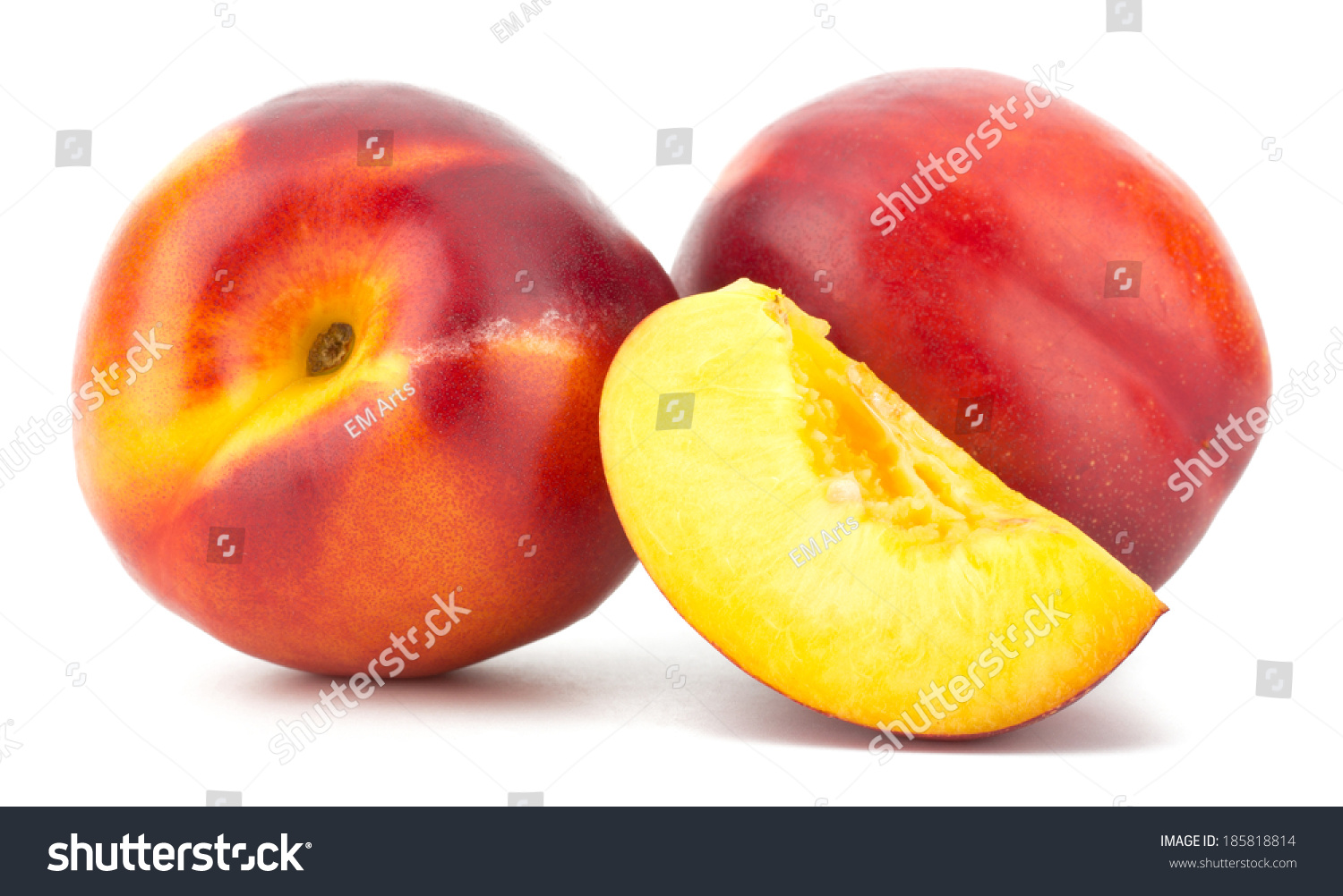 Nectarine fruit isolated on white background #185818814