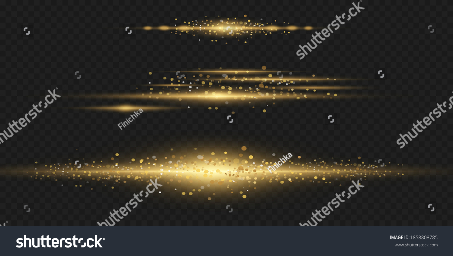 yellow horizontal lens flares pack. Laser beams, - Royalty Free Stock ...