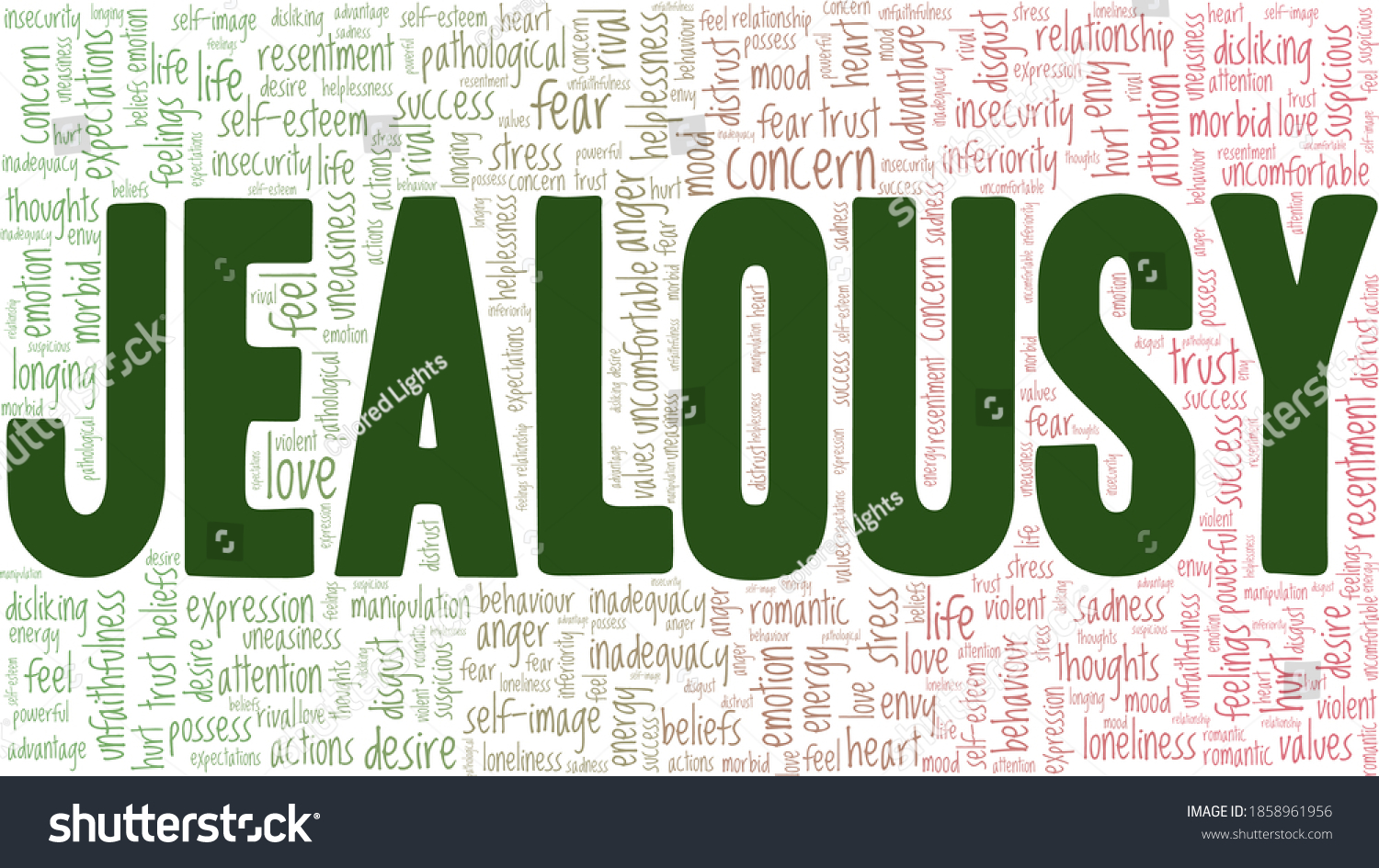 Jealousy vector illustration word cloud isolated - Royalty Free Stock ...