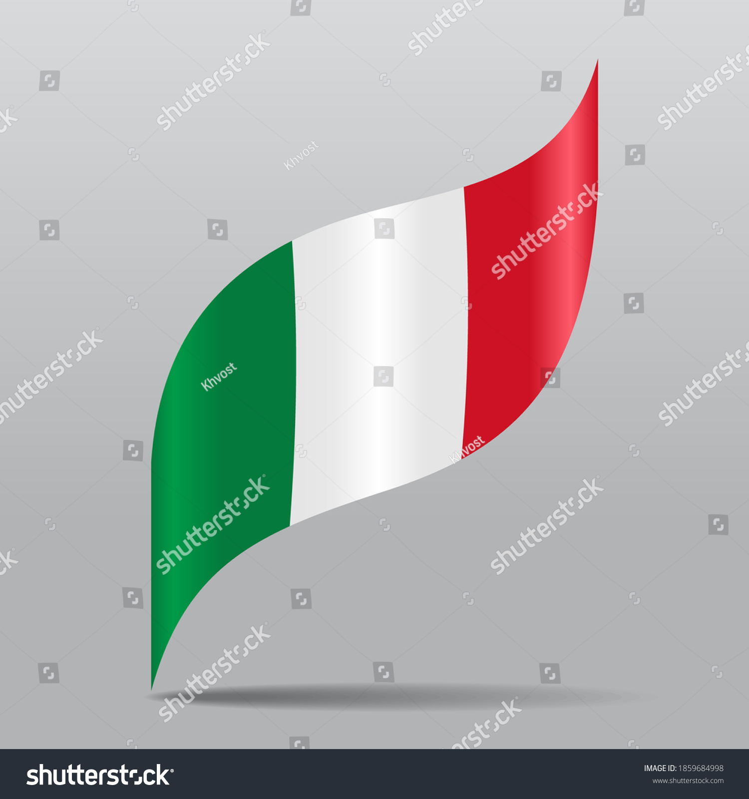 Italian flag wavy abstract background. Vector - Royalty Free Stock ...