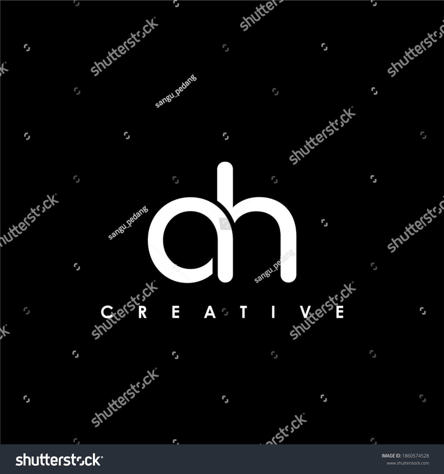 AH Letter Initial Logo Design Template Vector - Royalty Free Stock ...