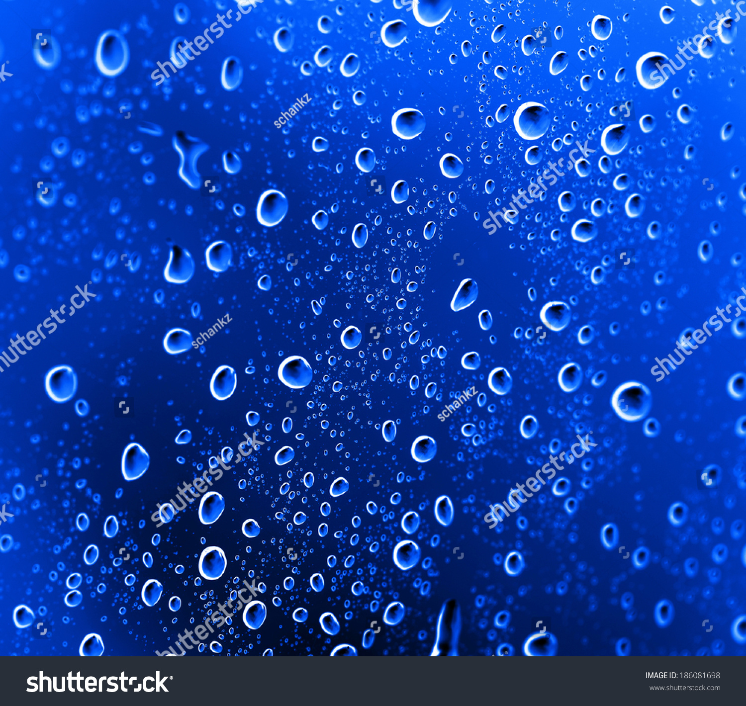 Blue Abstract Water Drops Background #186081698