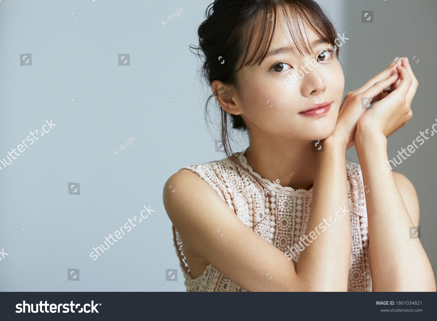 Natural beauty portrait of young Asian woman #1861034821