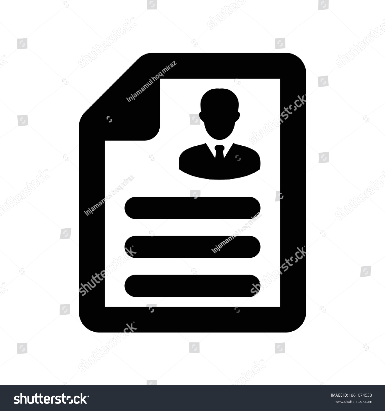 Portfolio curriculum icon.resume,job (vector - Royalty Free Stock ...