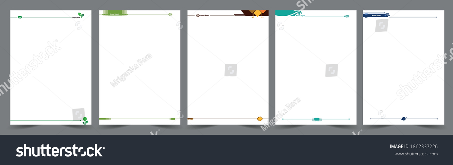 Header footer design for book inner page template #1862337226