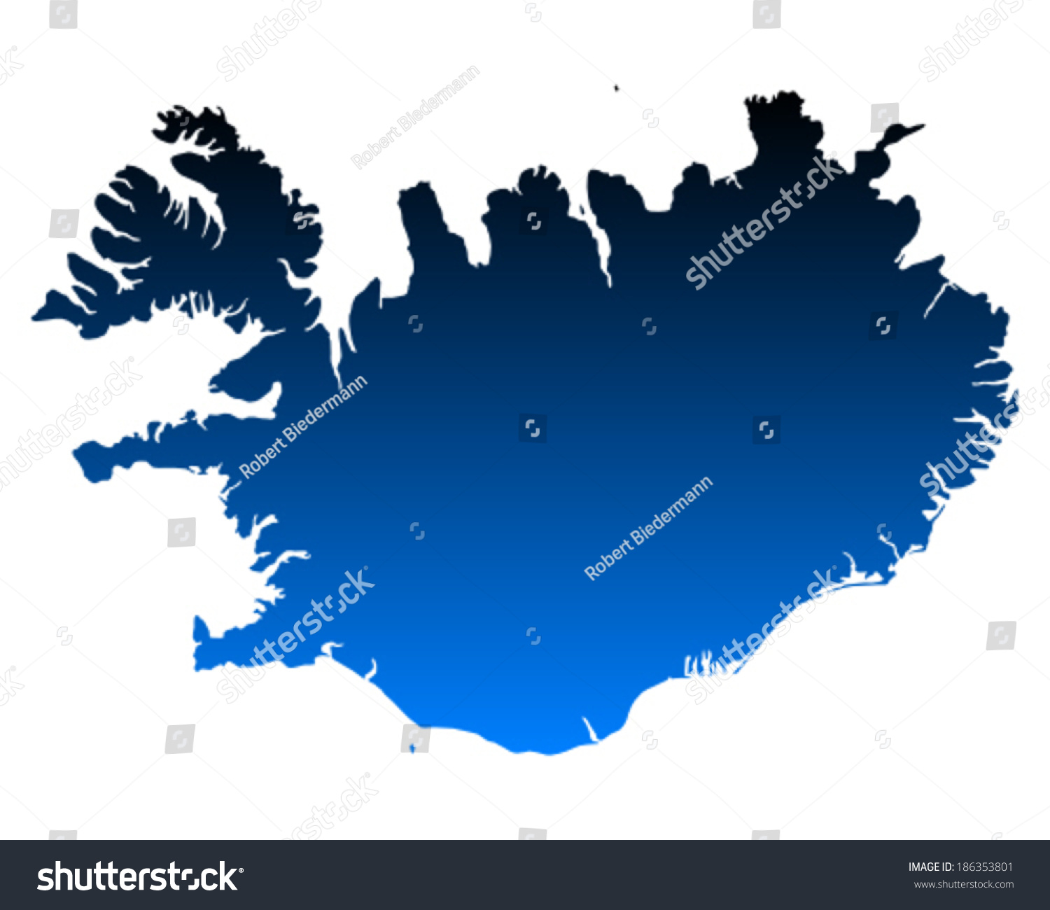 Map of Iceland - Royalty Free Stock Vector 186353801 - Avopix.com