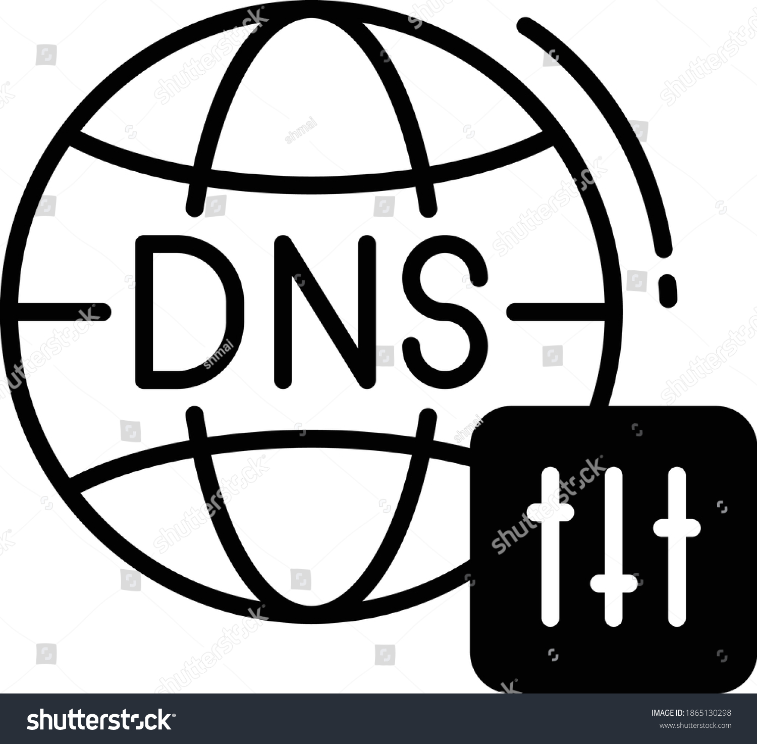 Decentralized naming system Vector Glyph Icon - Royalty Free Stock ...