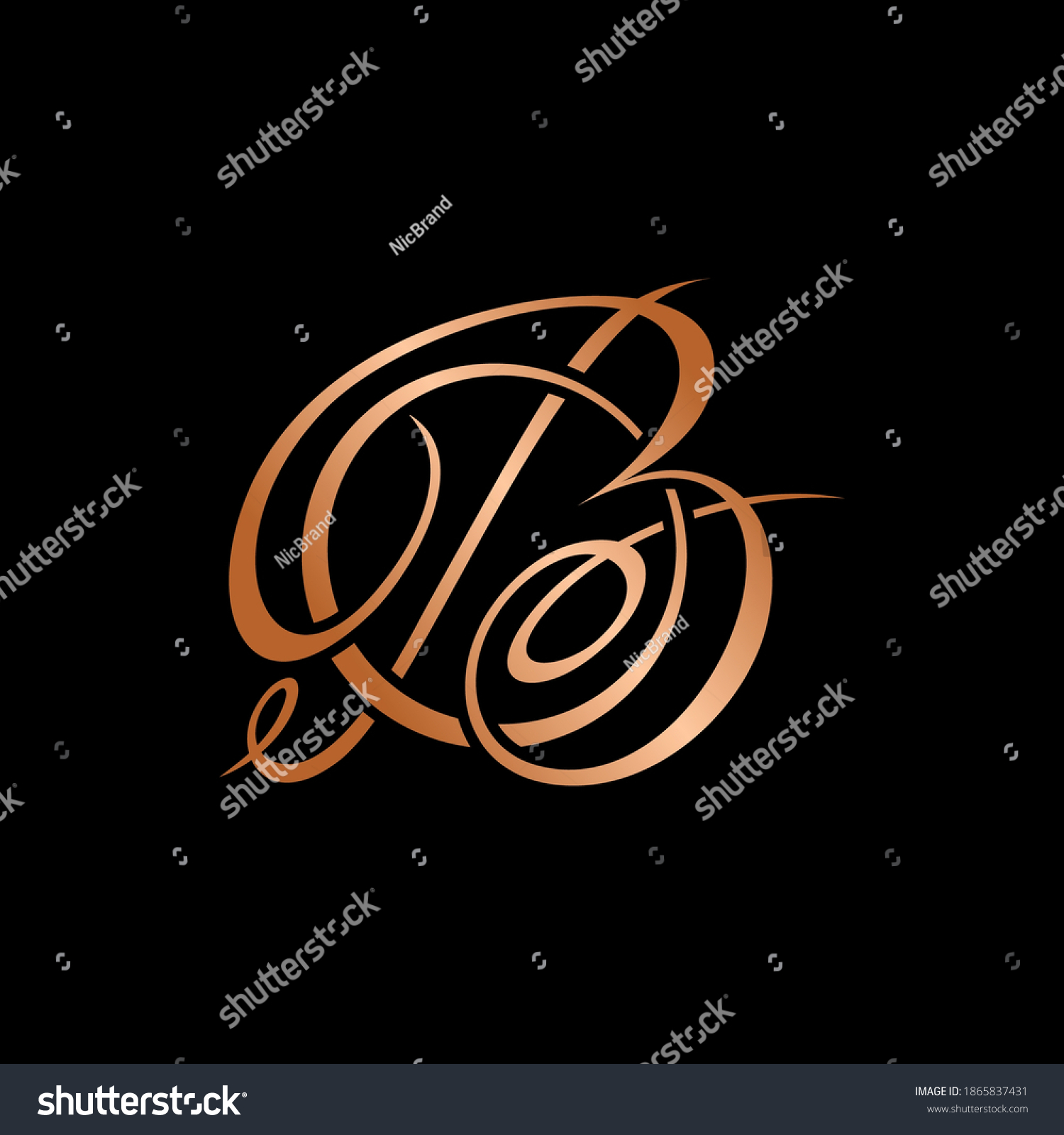 Modern Vector Graphic Of Letter B Script, - Royalty Free Stock Vector ...