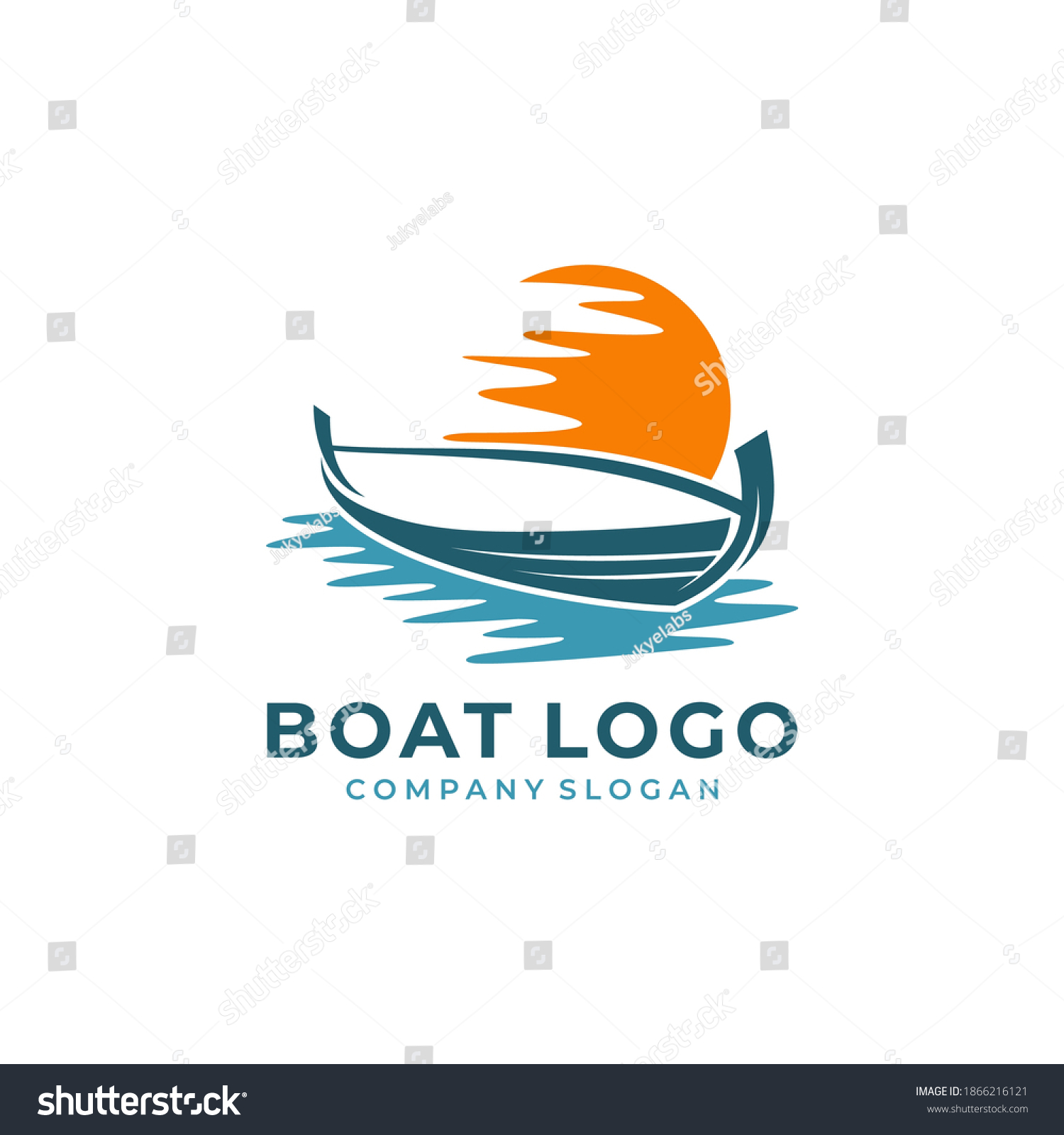 Boat Logo Design Vector Template - Royalty Free Stock Vector 1866216121 ...