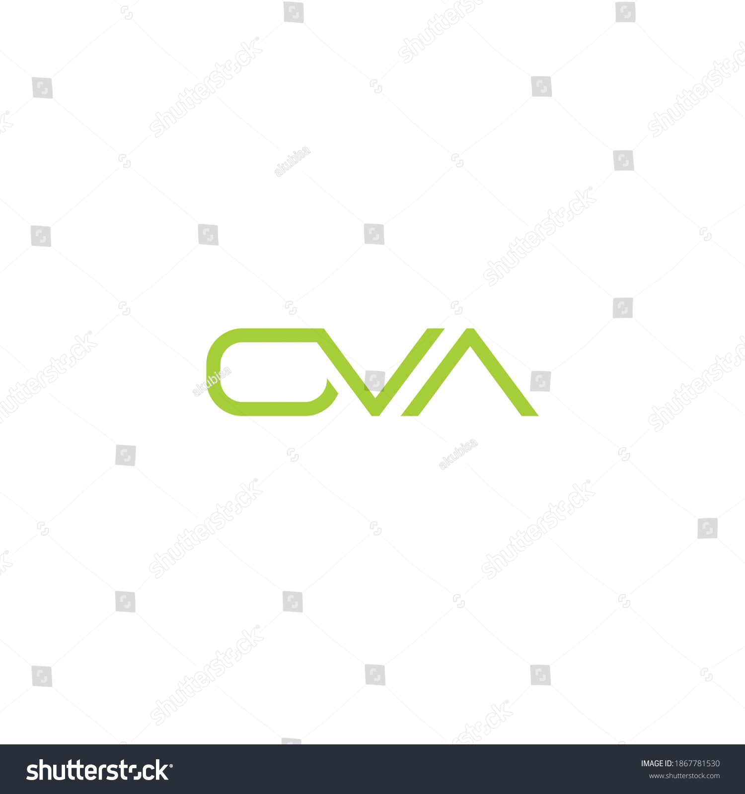 Ova Logo Simple And Clean Design - Royalty Free Stock Vector 1867781530 