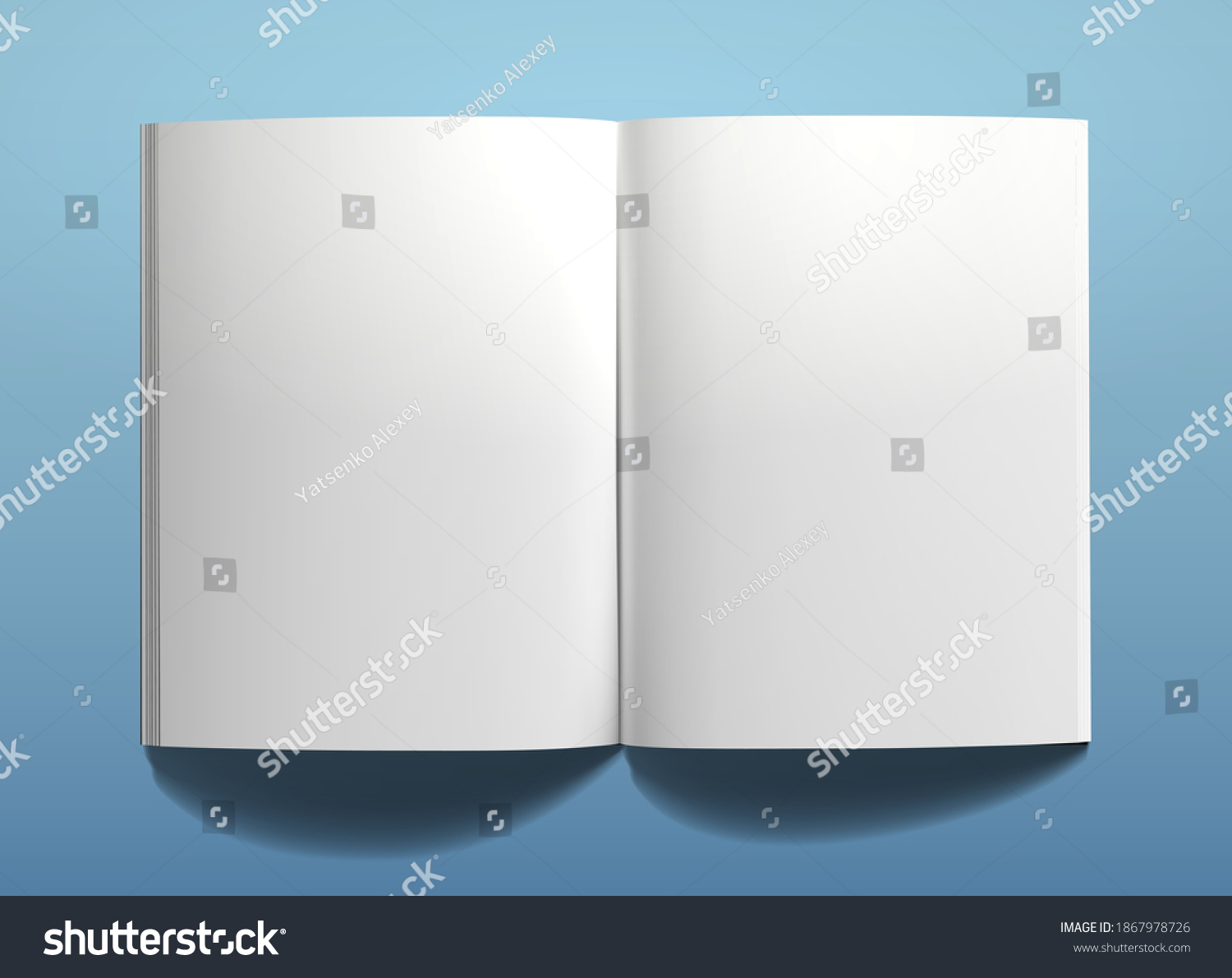 A4 spread template vector illustration. White - Royalty Free Stock ...