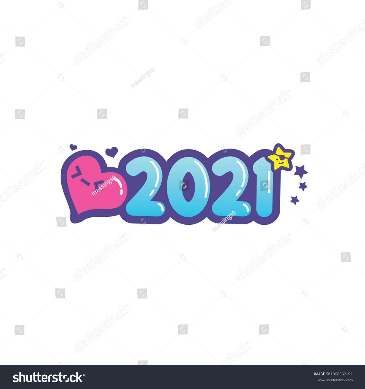 logo of 2021, logo of 2021 with candy concept #1868552191