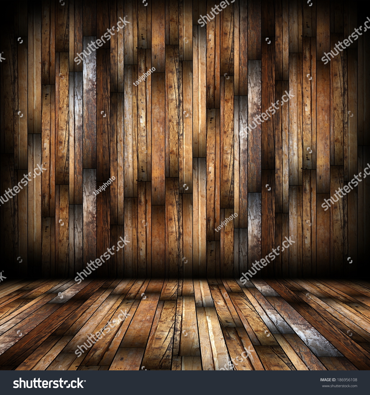 mahogany finish on interior empty architectural  backdrop #186956108