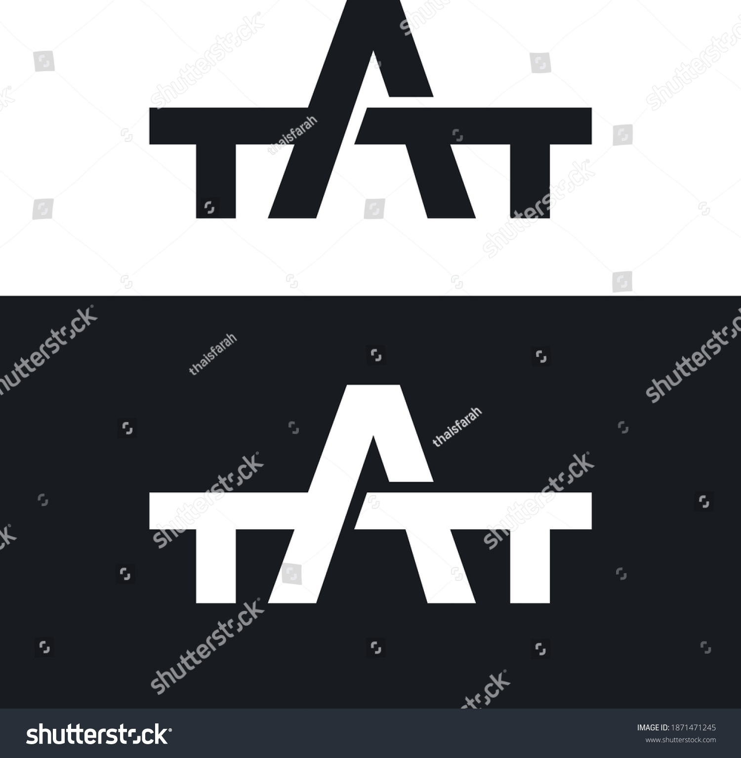 Bridge Logo Template vector icon illustration design T A T letters #1871471245