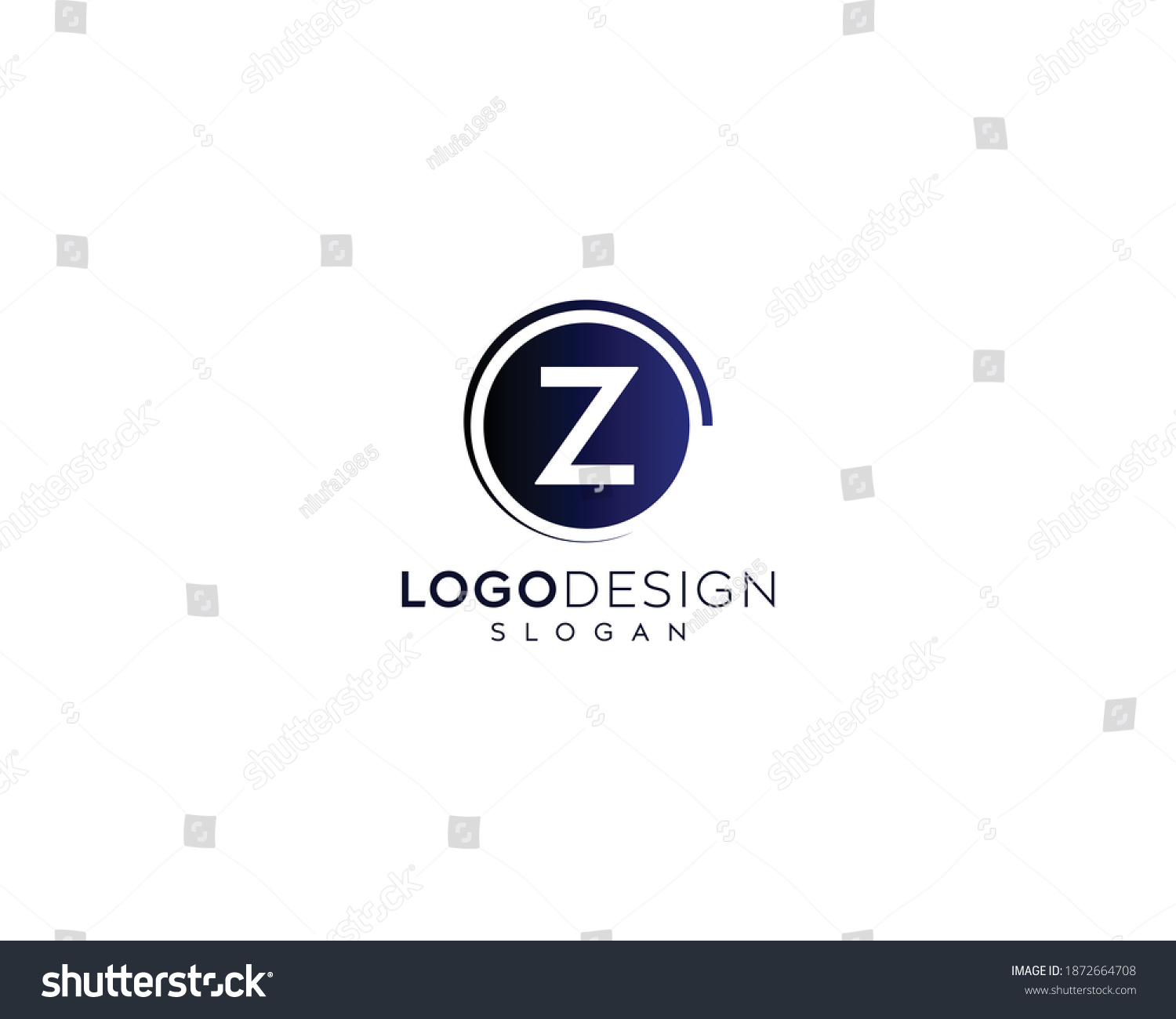 Minimalist letter Z Logo Design - Royalty Free Stock Vector 1872664708 ...